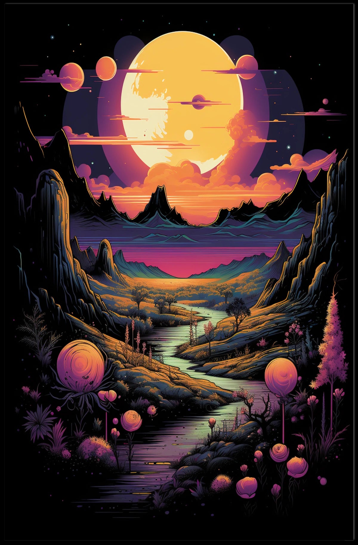 Celestial Landscape Poster