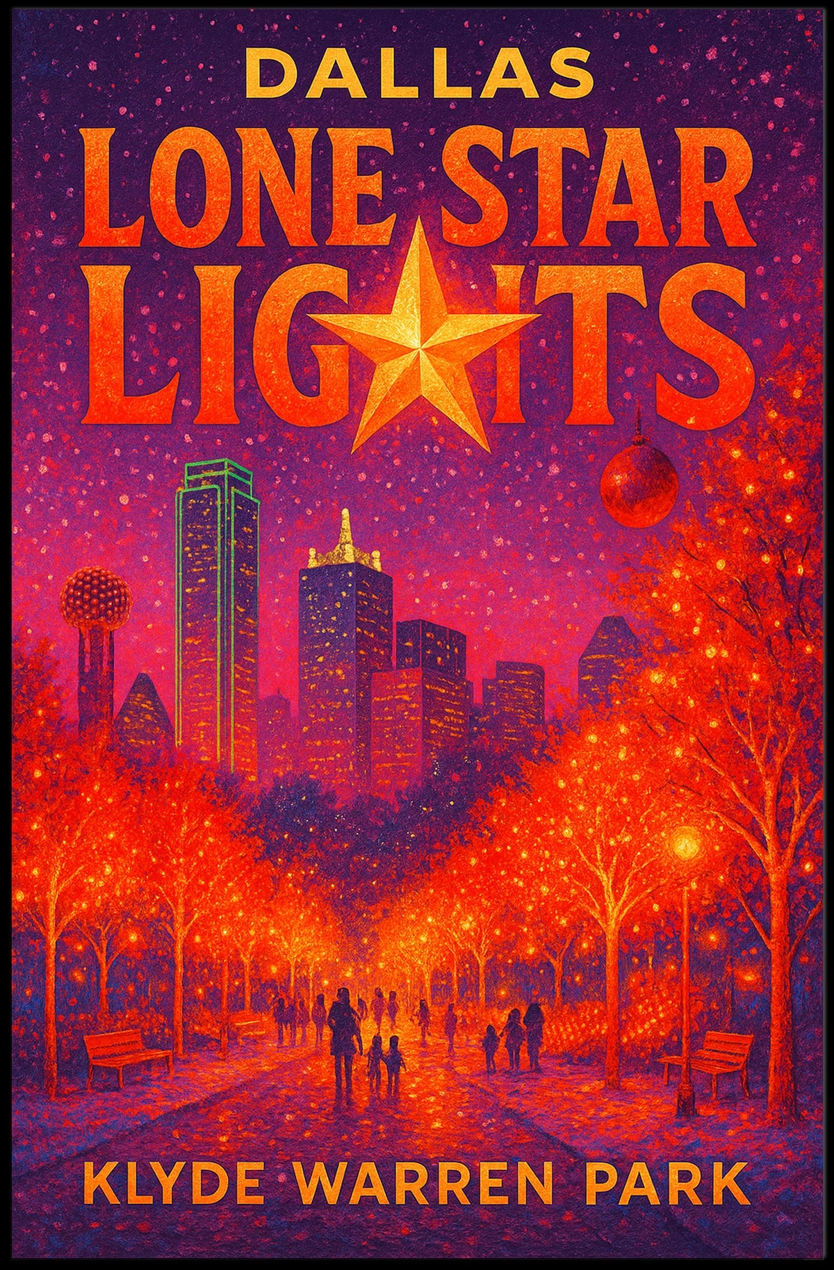 Dallas Lone Star Lights Poster
