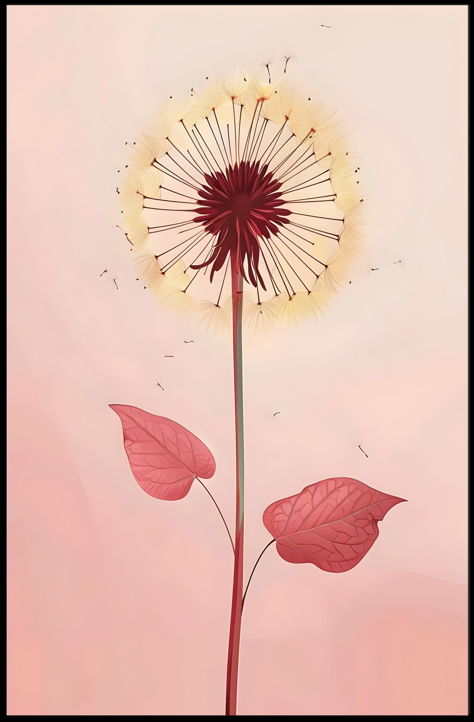 Dandelion Botanical Poster Wall Art Print