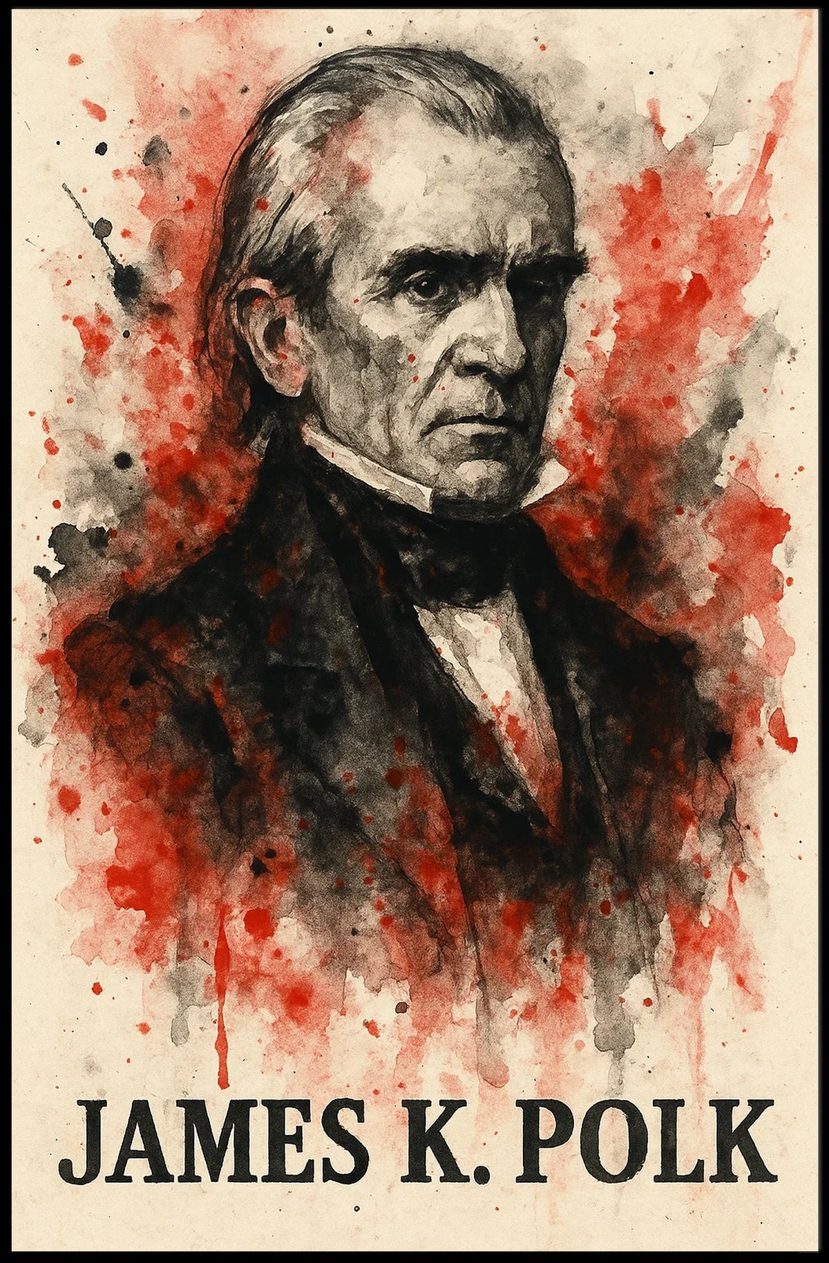 James K. Polk 19th Century Historical Presidential Poster