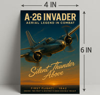A-26 Invader Vintage Aviation WWII Poster