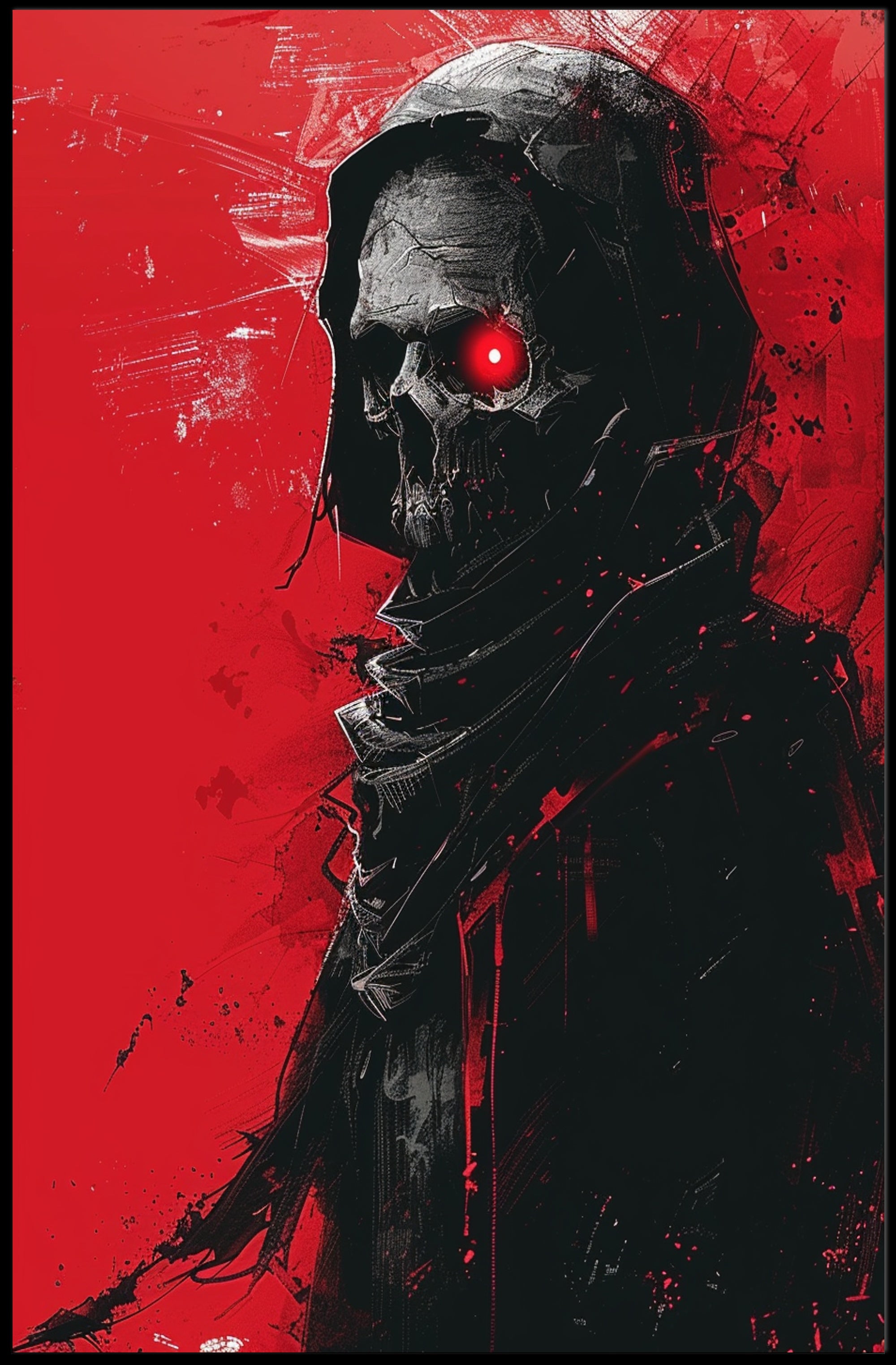 Dark Reaper Modern Gothic Art Poster Print PosterGoat