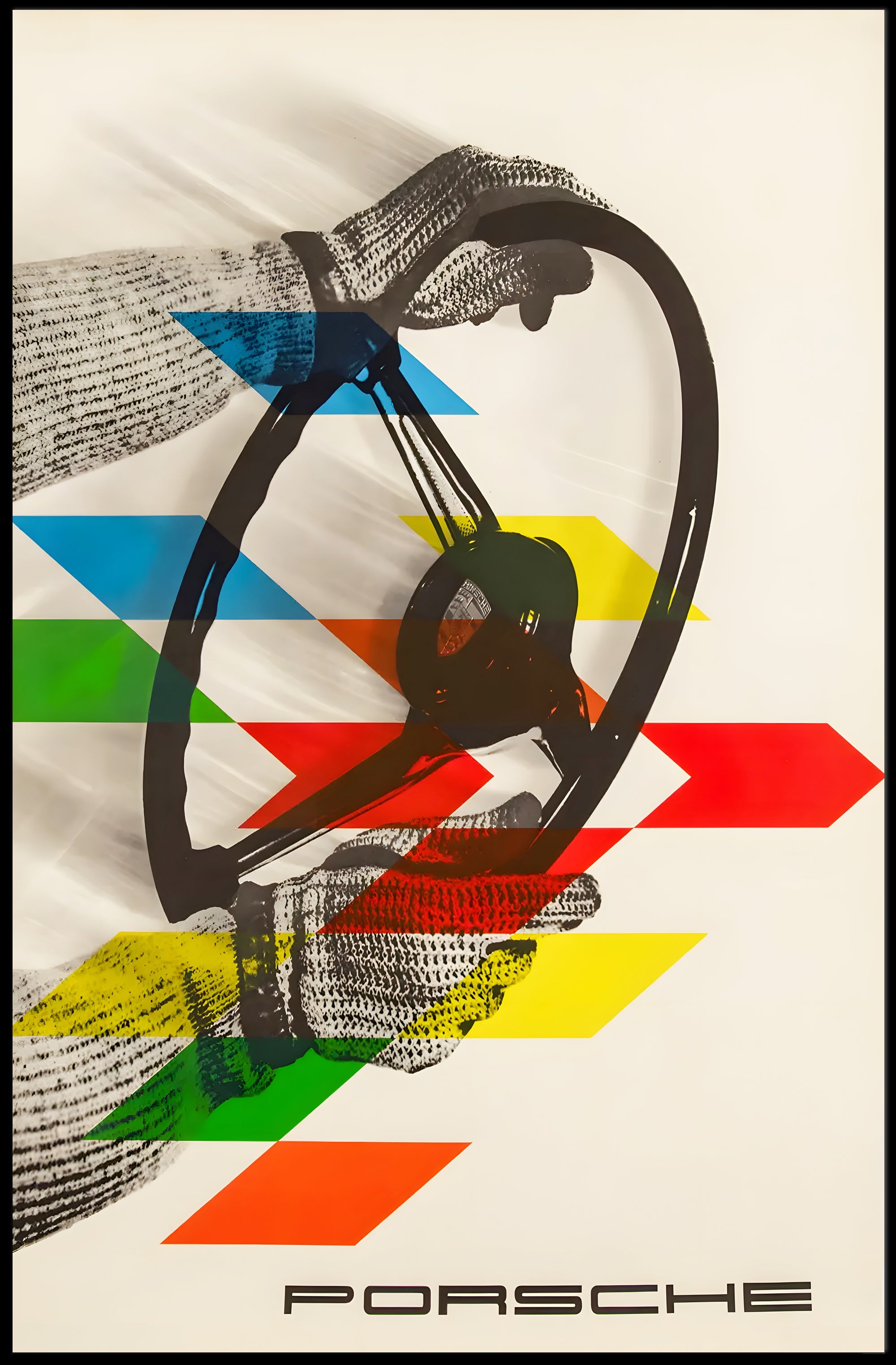 Porsche Steering Wheel Art Poster