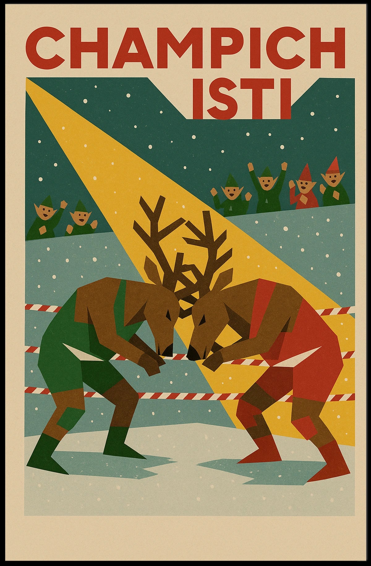 Champich Wrestling Match Poster