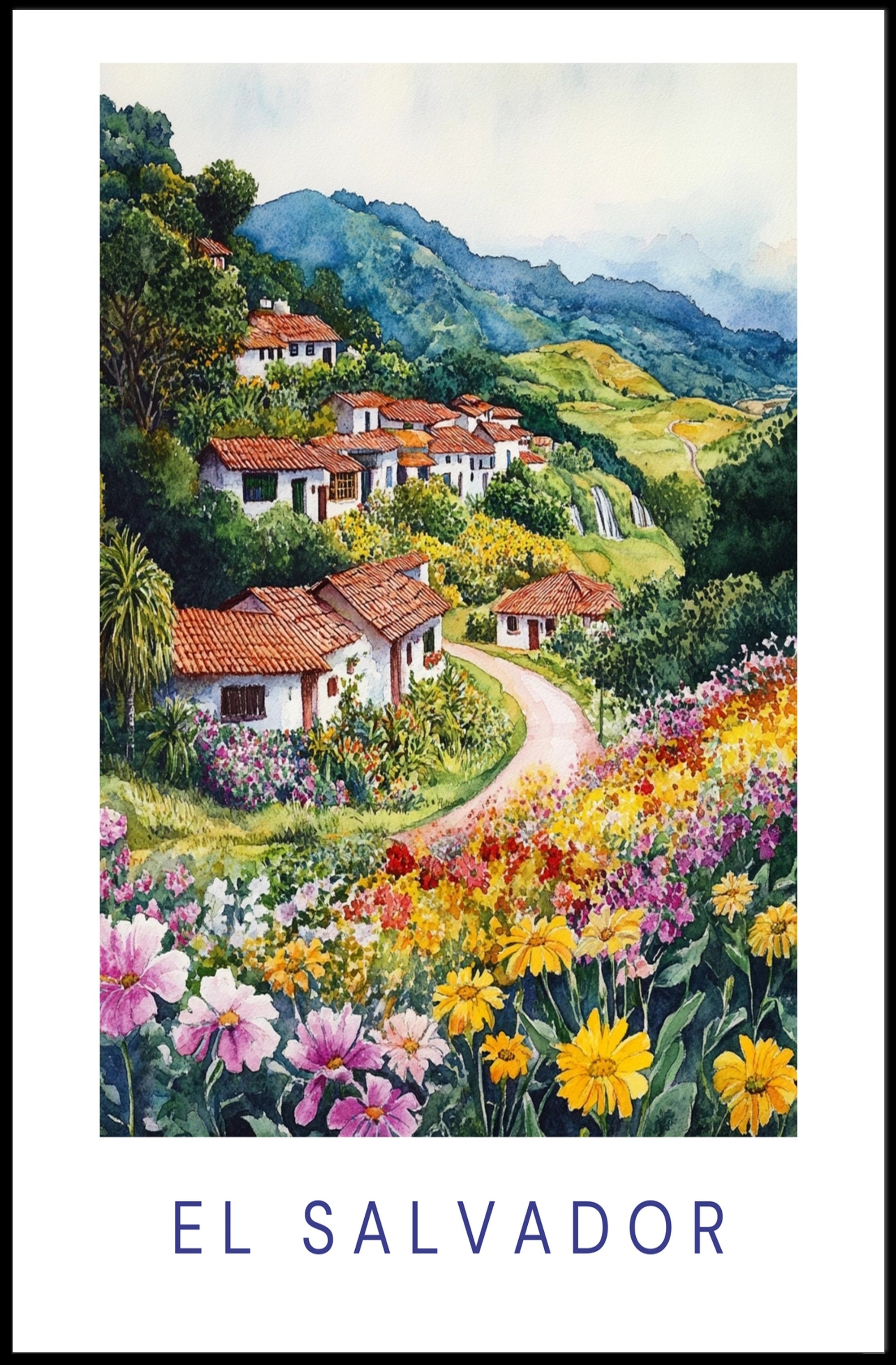 Scenic Beauty of El Salvador Poster PosterGoat