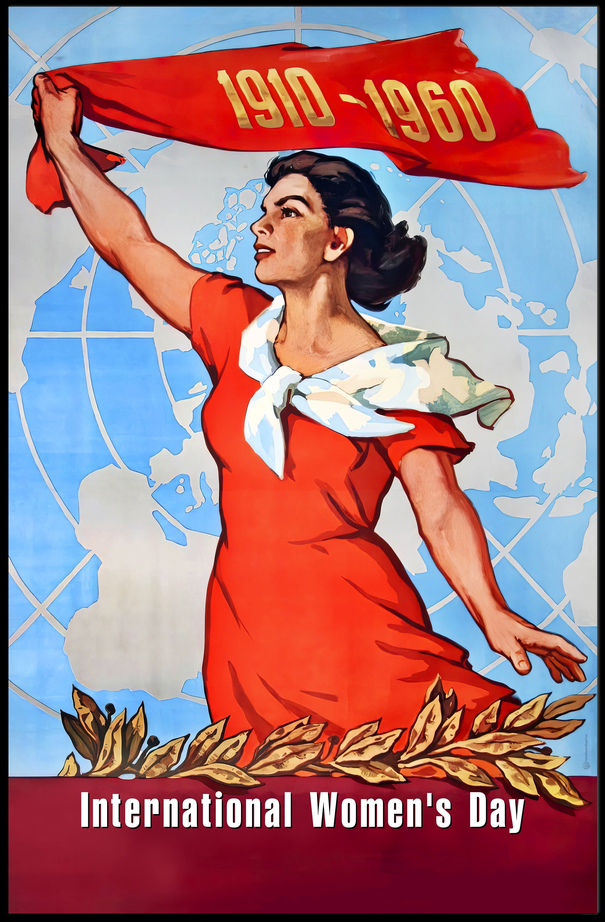 Empowering Vintage International Women's Day Propaganda Poster