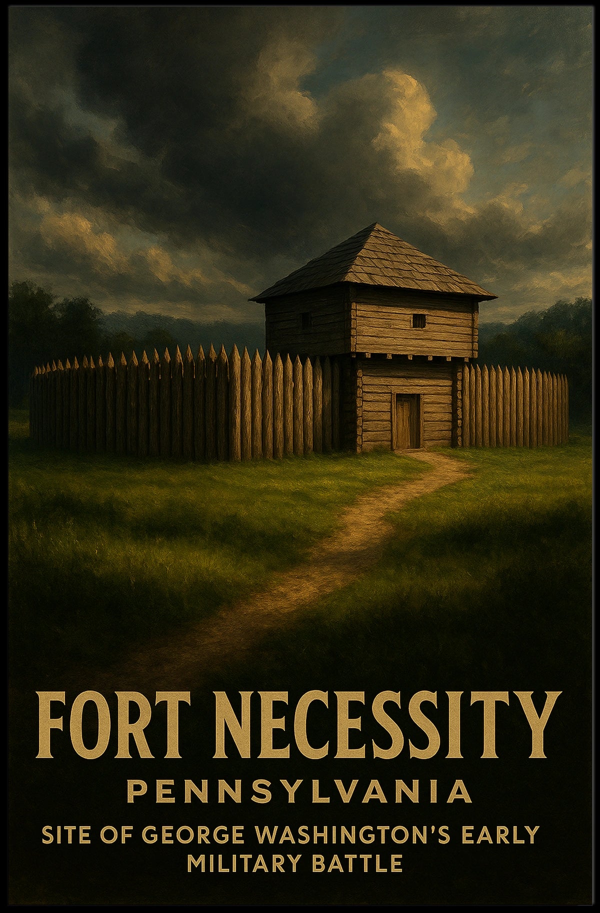 George Washington At Fort Necessity Poster