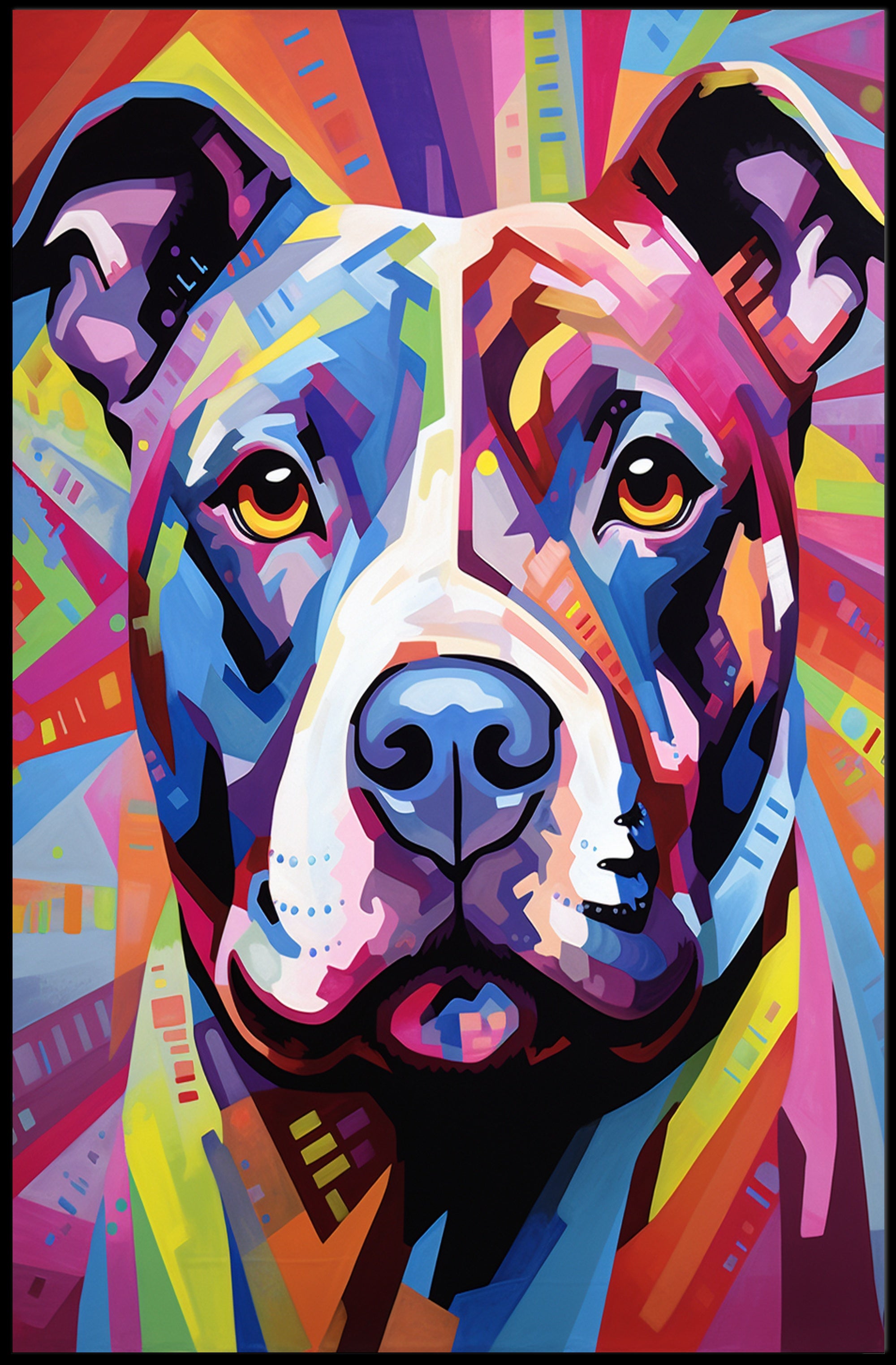 Vibrant Canine Portrait Poster