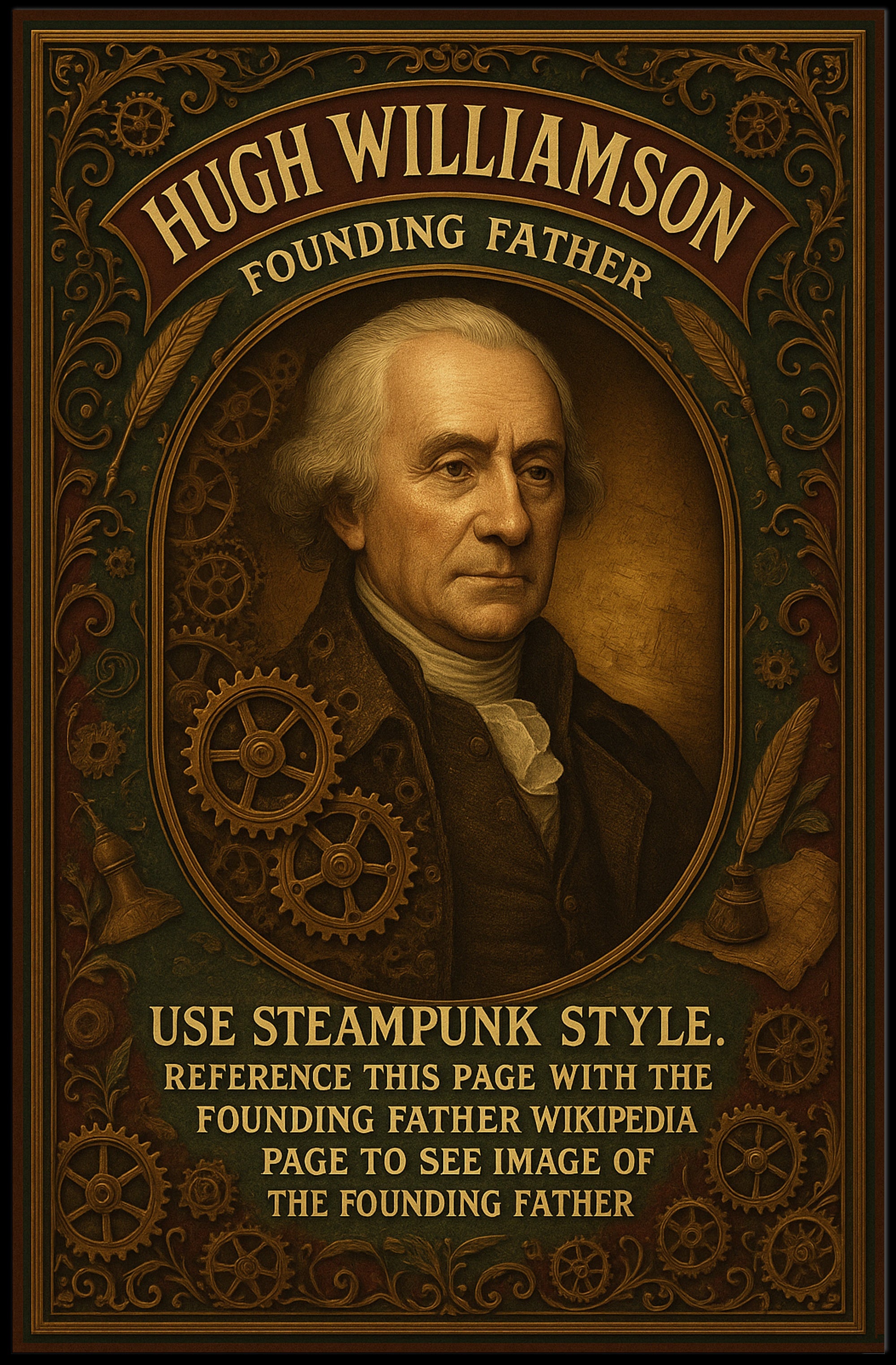 Hugh Williamson Founding Father Poster