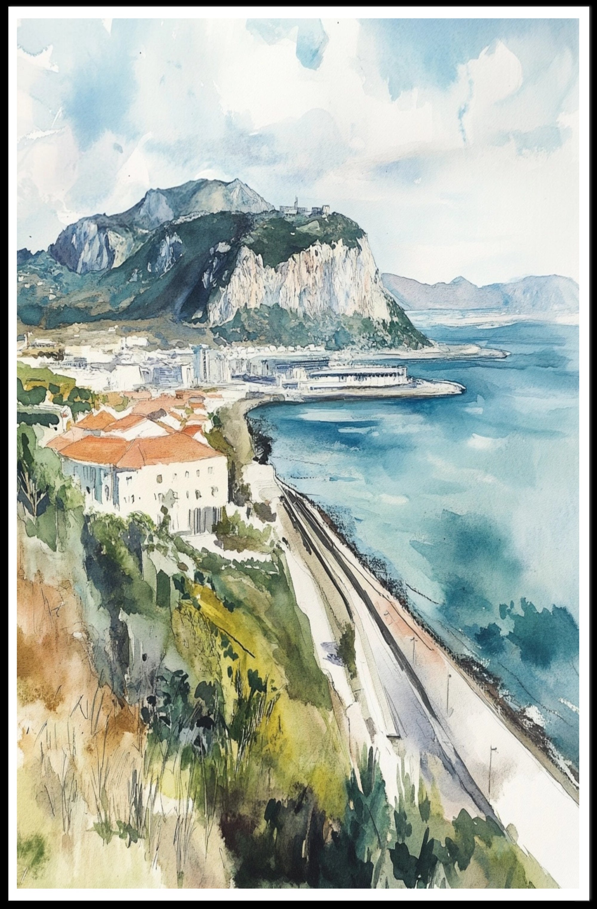 Coastal Landscape Painting Poster PosterGoat