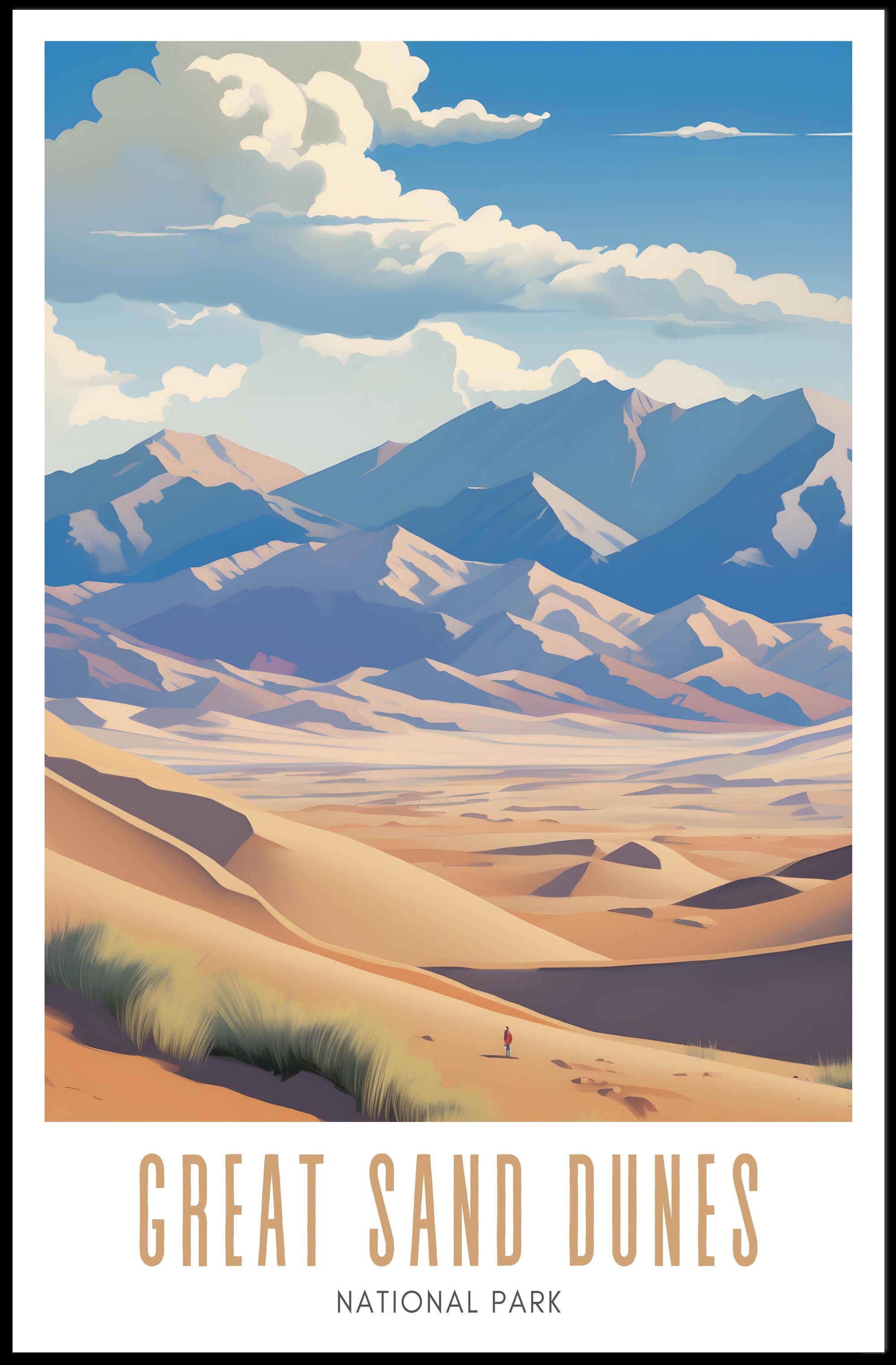 Great Sand Dunes National Park Scenic Poster Print