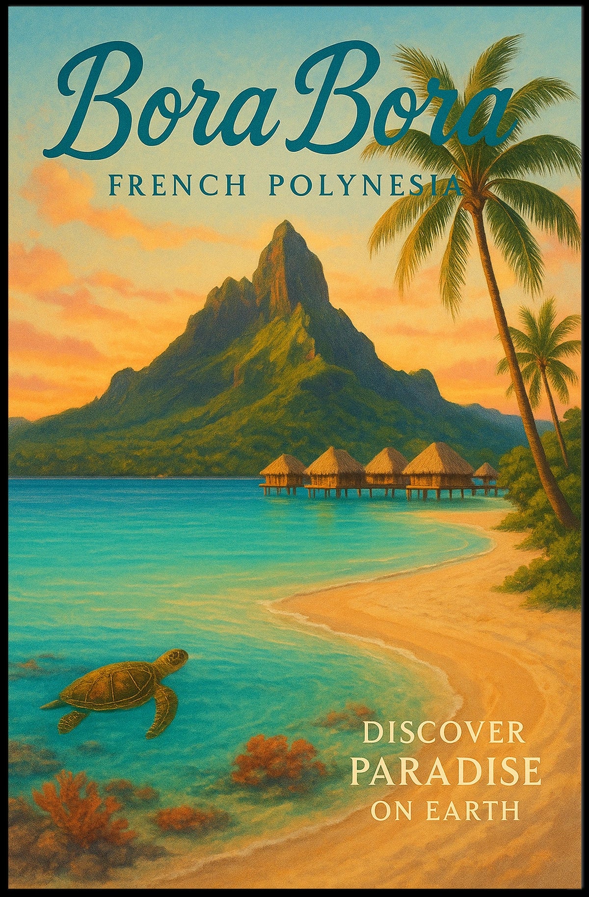 Bora Bora Discover Paradise Poster