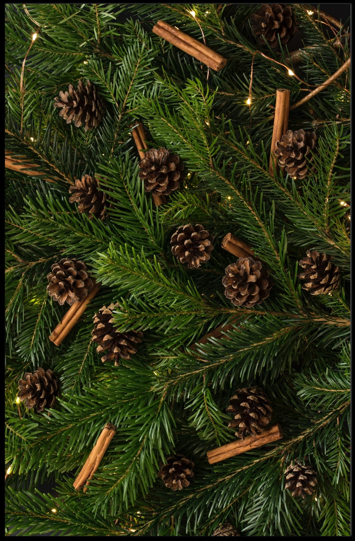 Festive Natural Christmas Arrangement Poster - Abstract or Artistic Poster