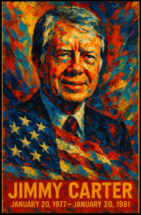 Jimmy Carter 39th President of the United States Glitch Hop Art Poster