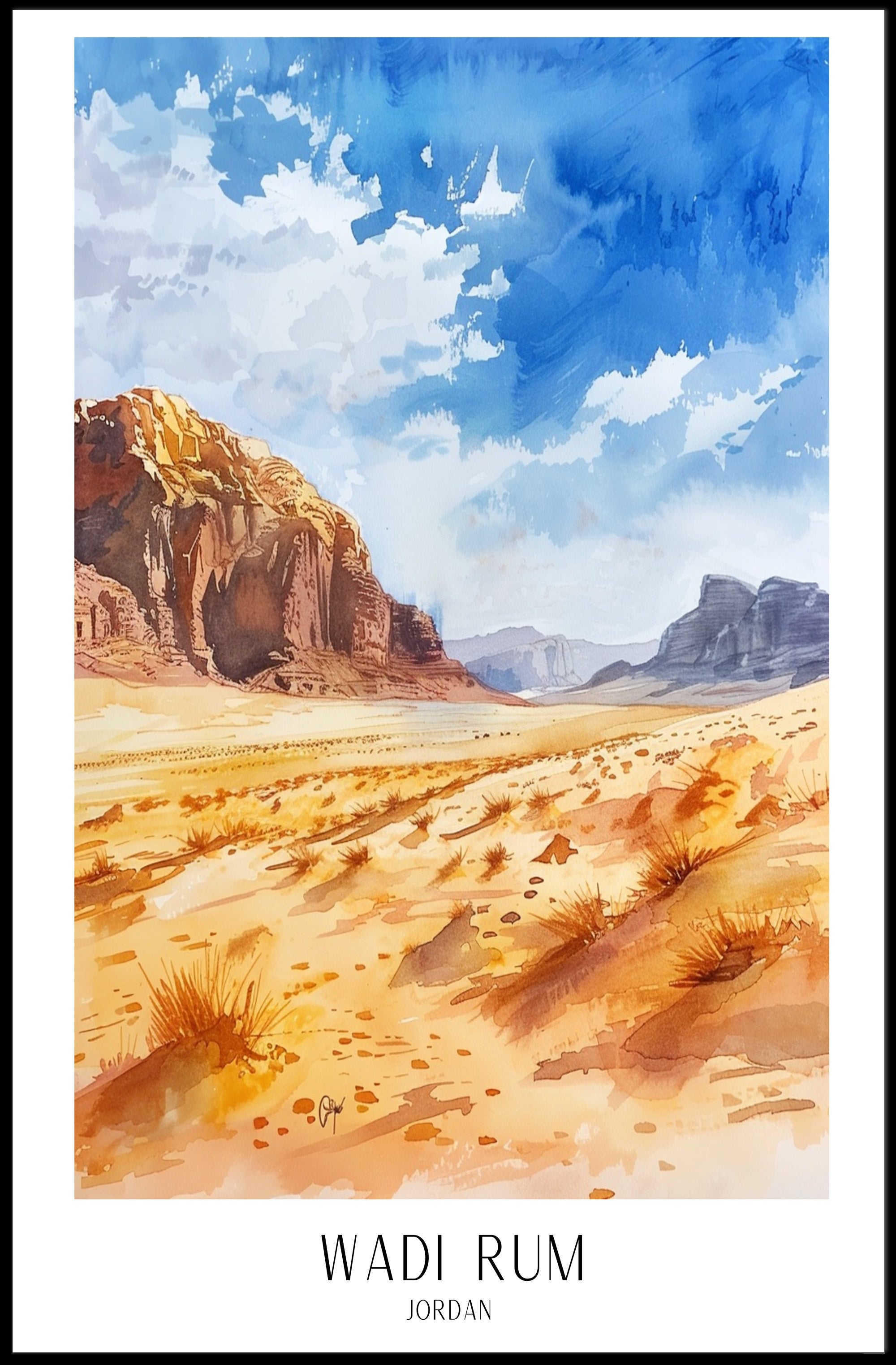 Wadi Rum Landscape Poster PosterGoat