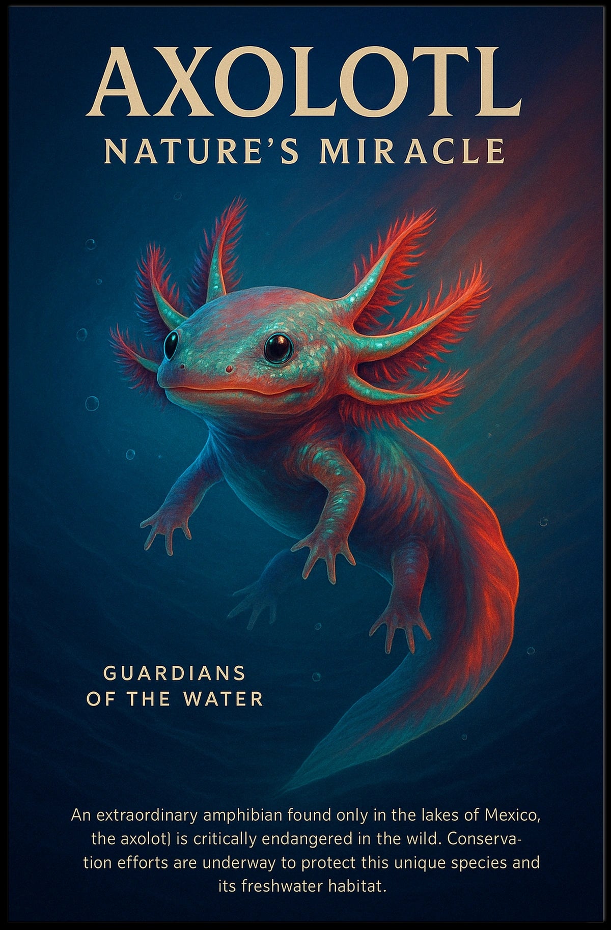 Axolotl Natures Miracle Poster