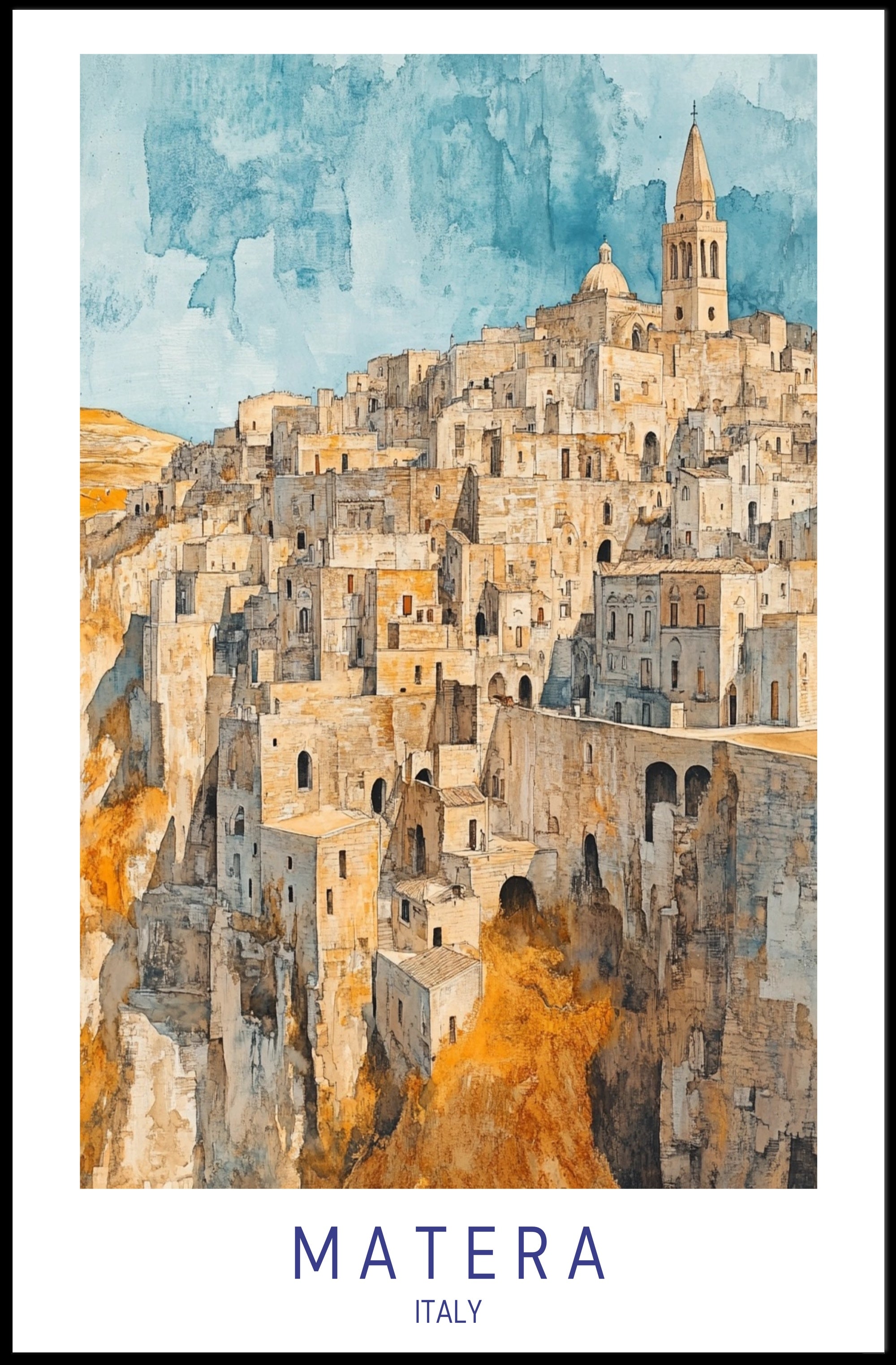 Matera: A Timeless Italian Landscape Poster PosterGoat