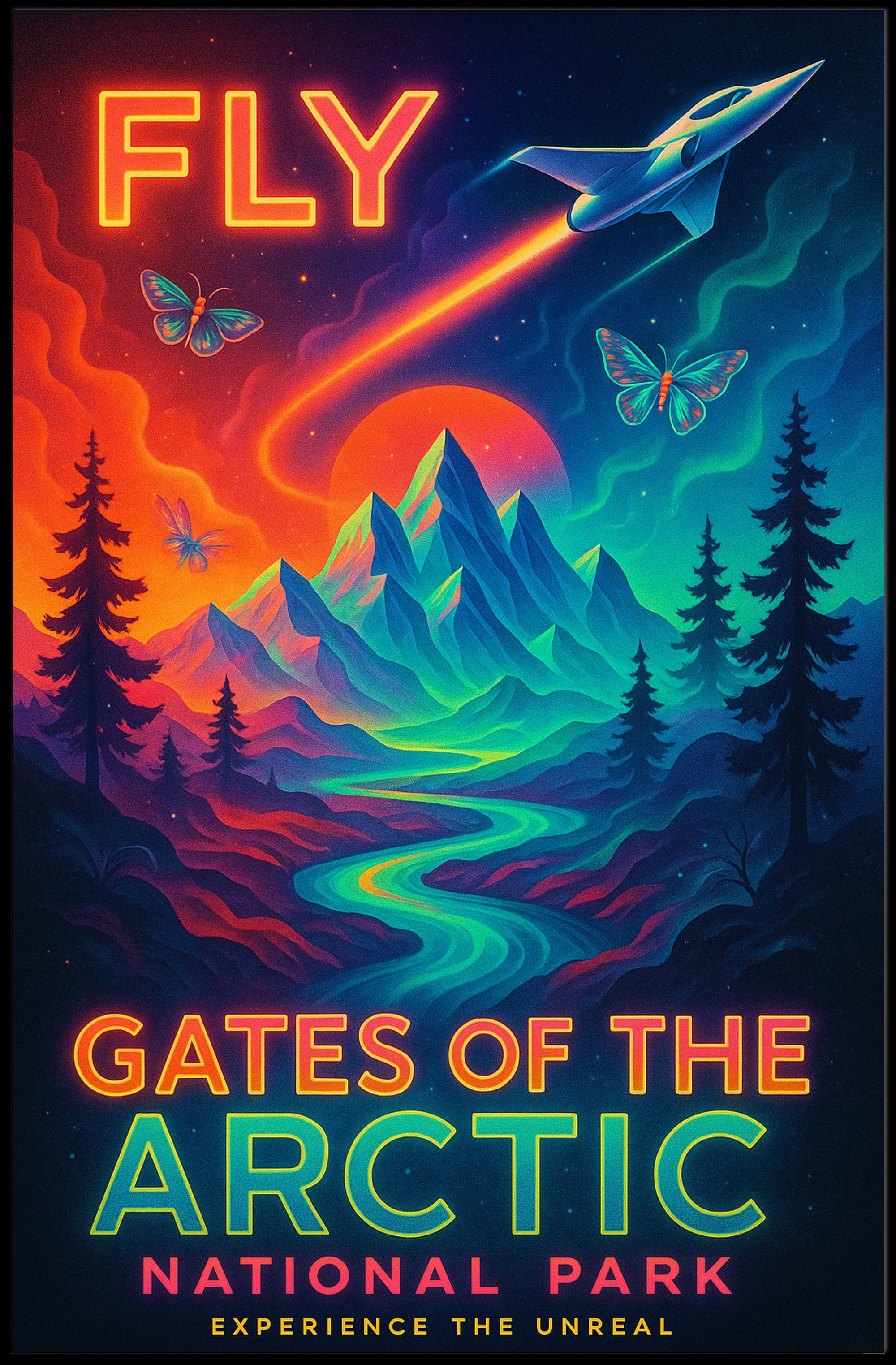 Gates of the Arctic Surreal Adventure National Park Poster