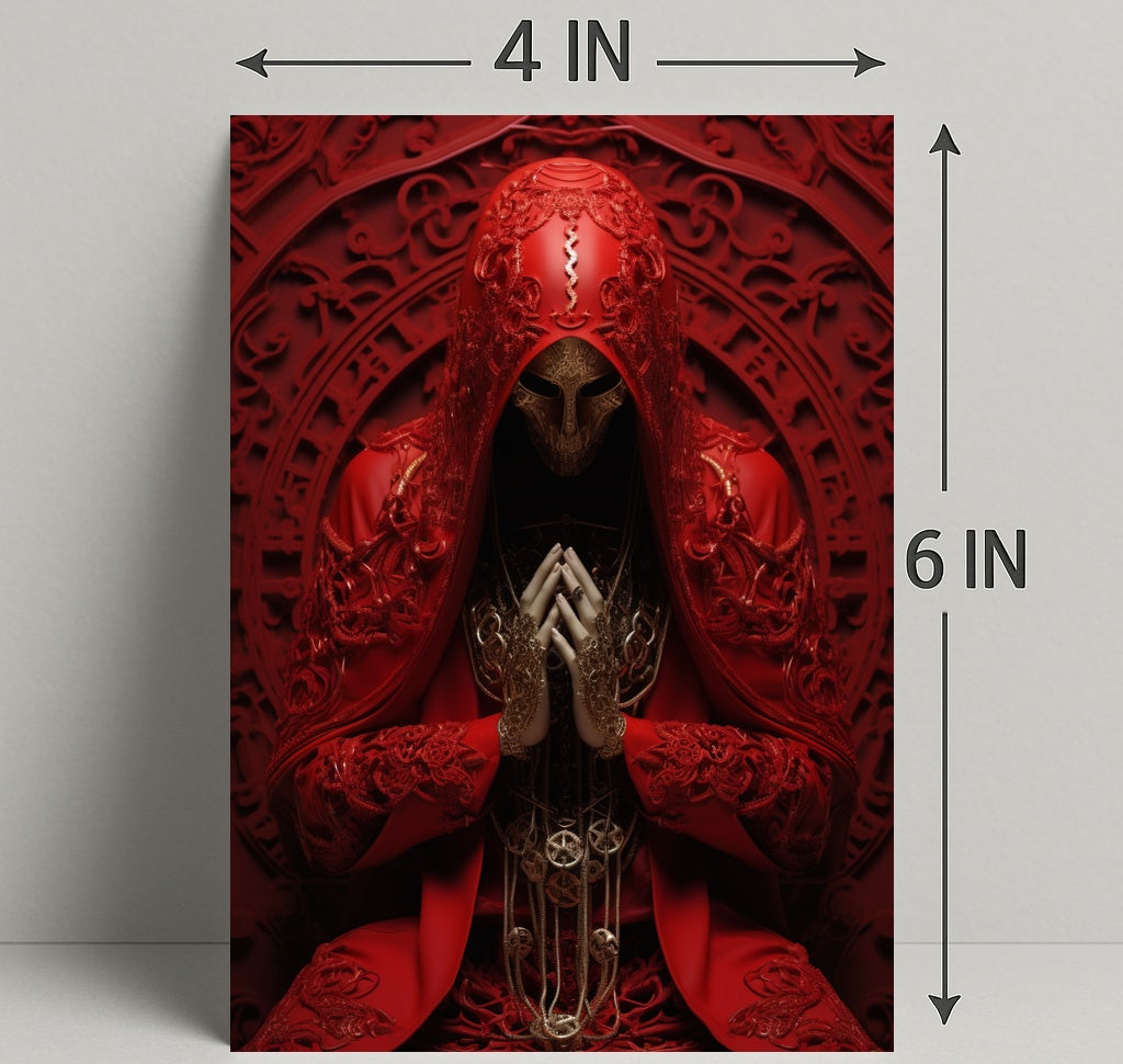 The Enigmatic Figure In Red Poster PosterGoat