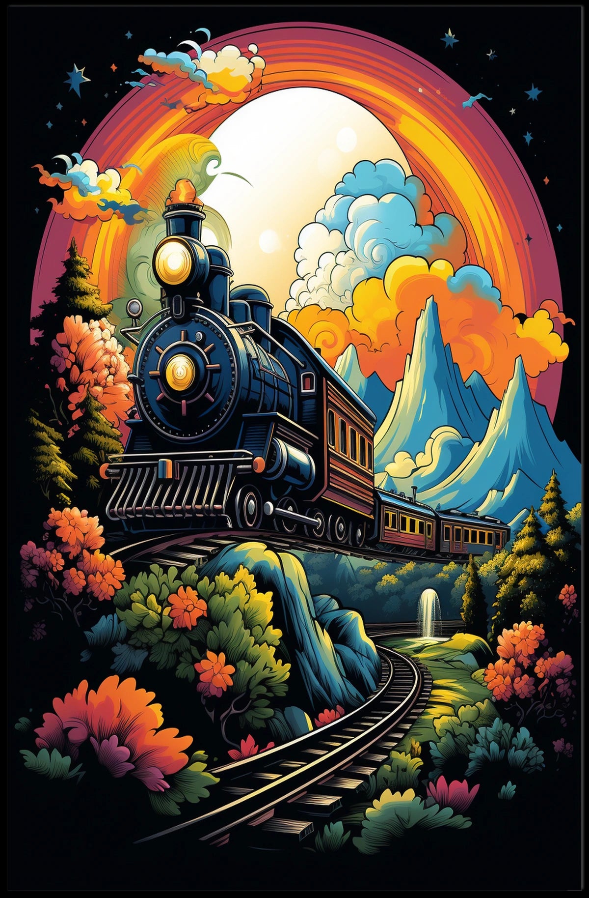 Journey Through A Vibrant Landscape Poster