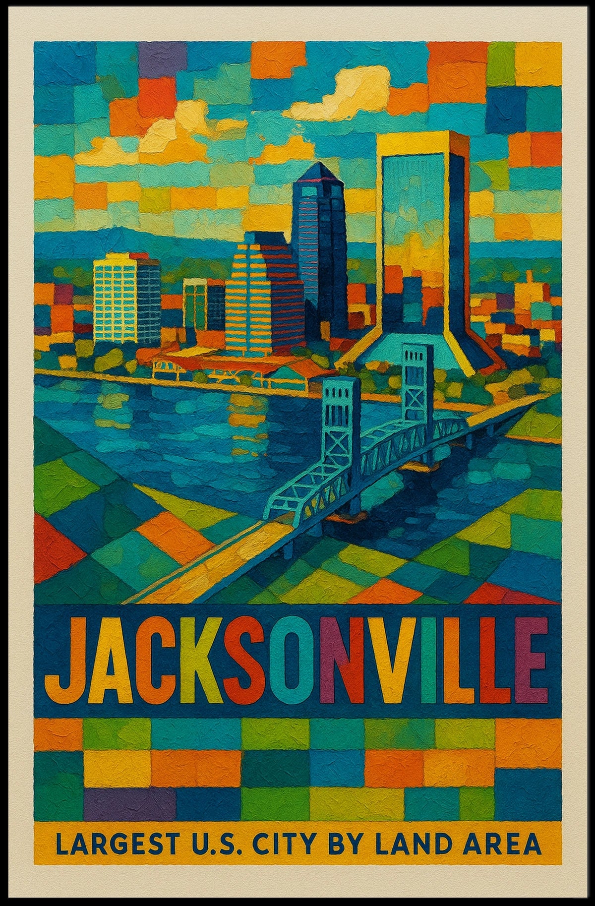 Jacksonville Largest U.S. City by Land Area Poster