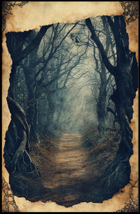 Mysterious Enigmatic Forest Path Atmosphere National Park Poster