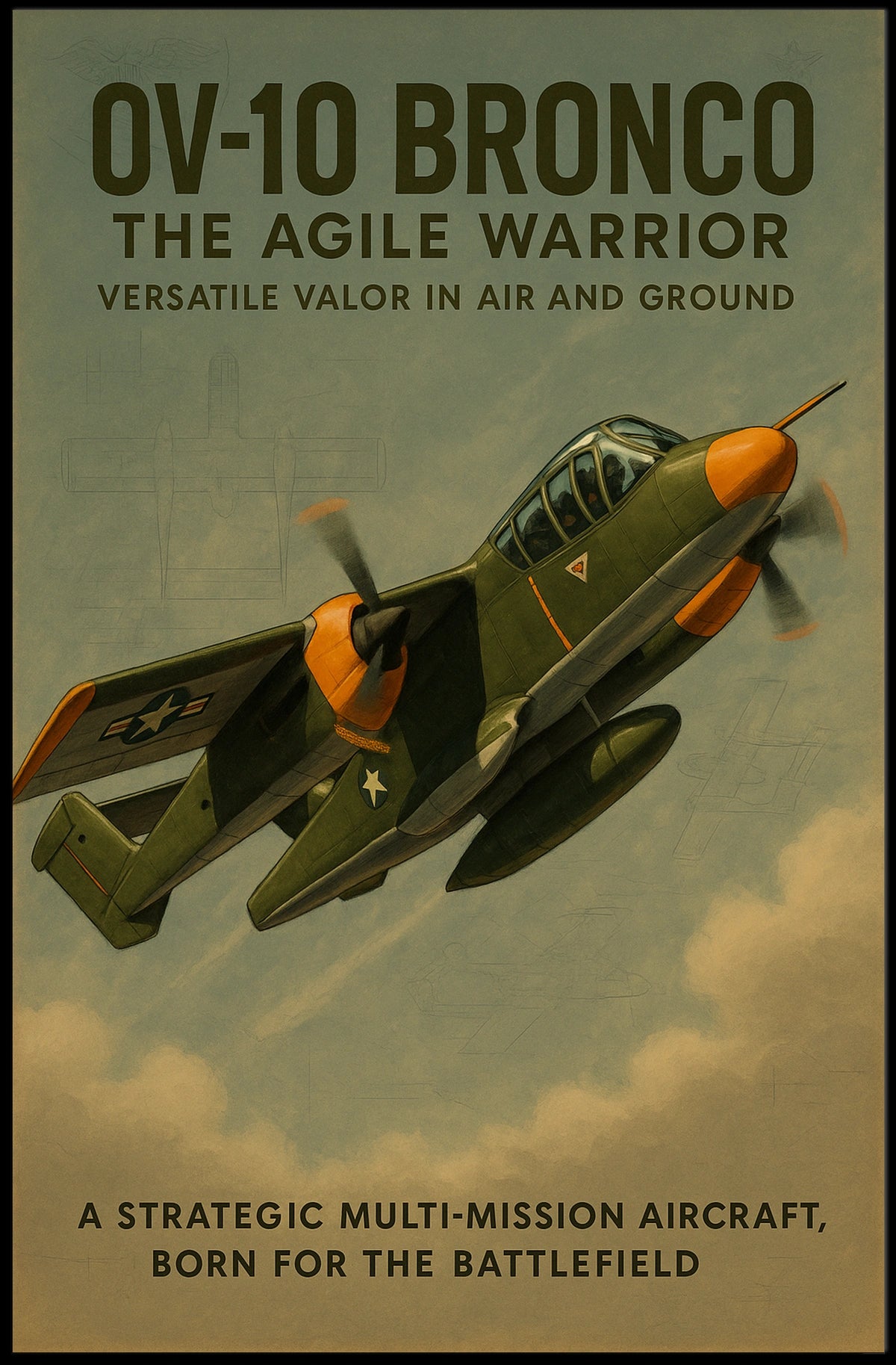 OV-10 Bronco The Agile Warrior Poster