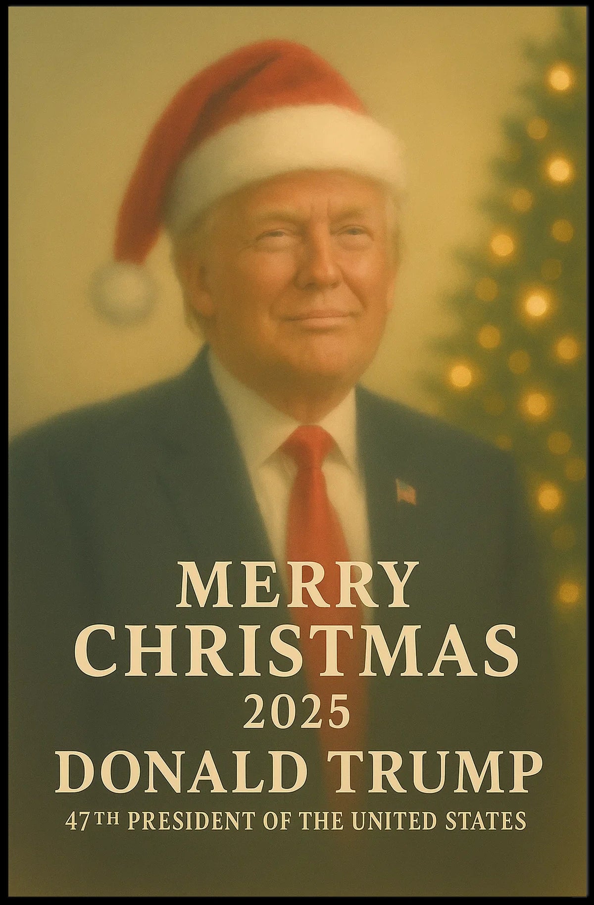 Festive Formal Christmas Design Art Poster