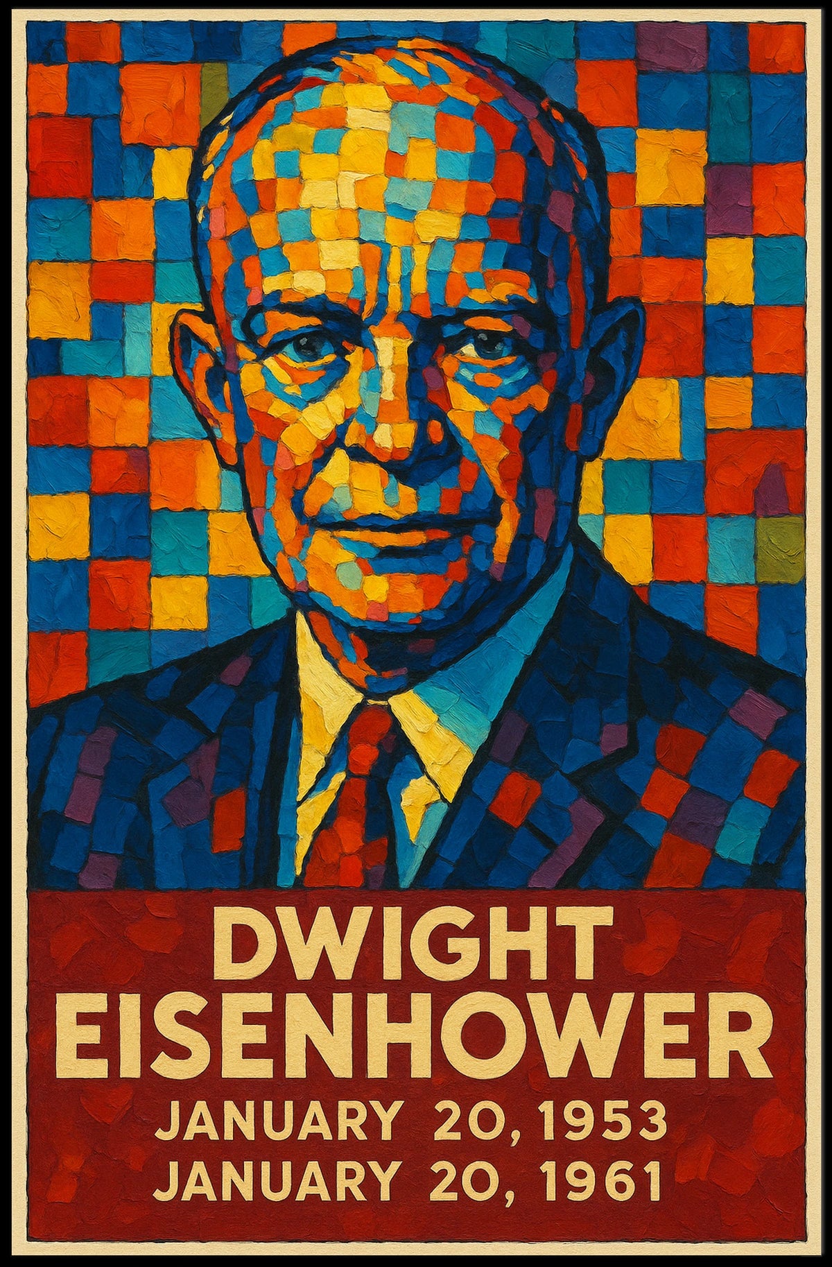Dwight Eisenhower 34Th President Poster
