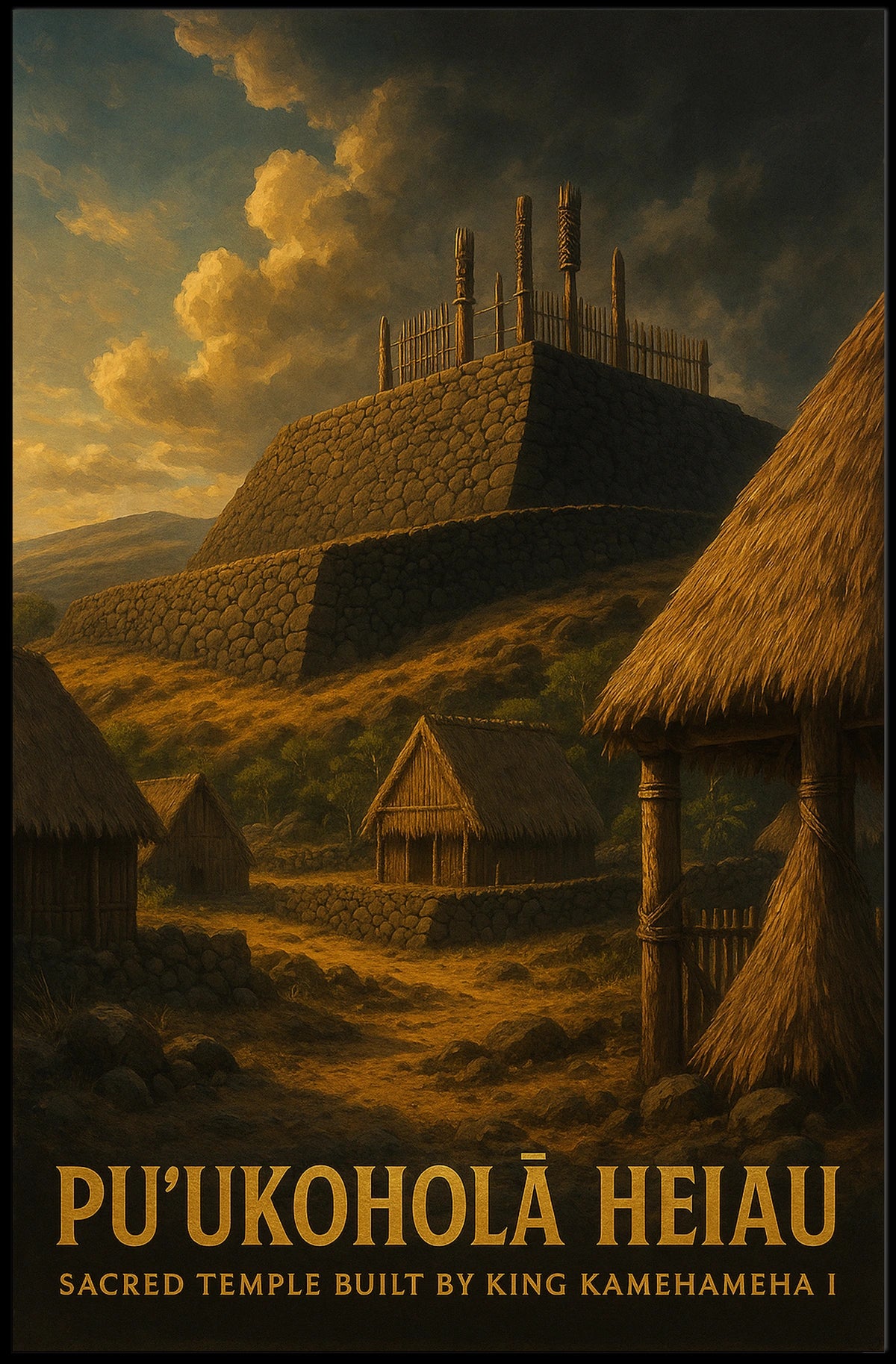 PuUkoholā Heiau Sacred Temple Poster