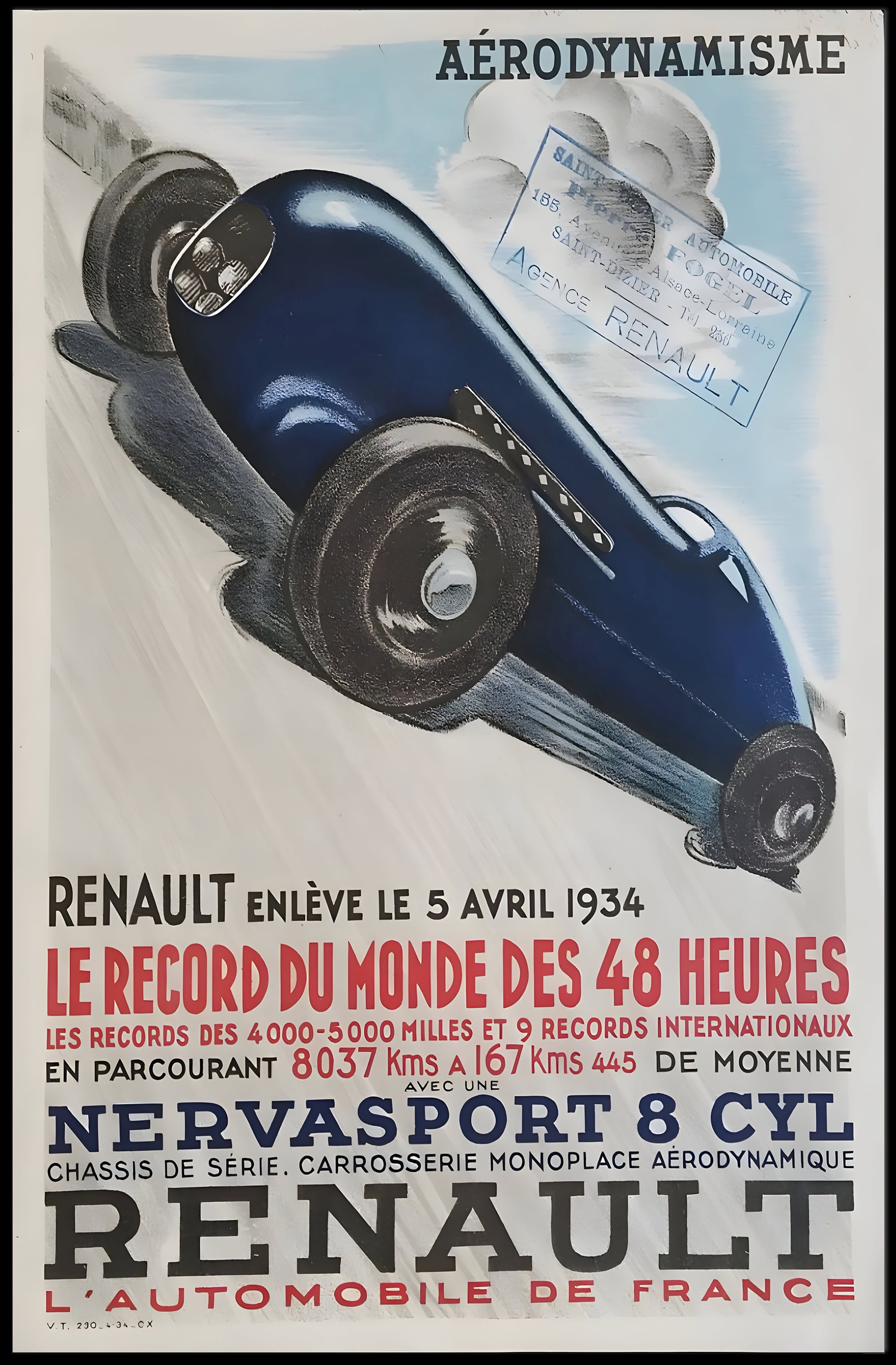 Renault NervaSport World Record Achievement Poster