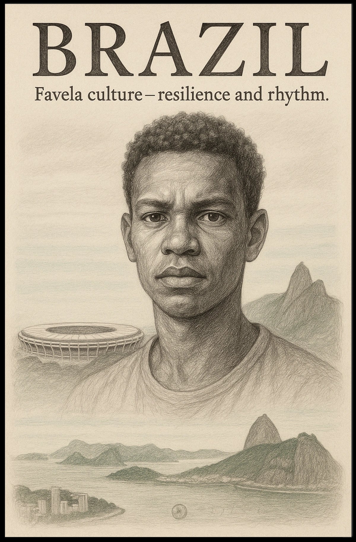 Brazil Favela Culture Poster