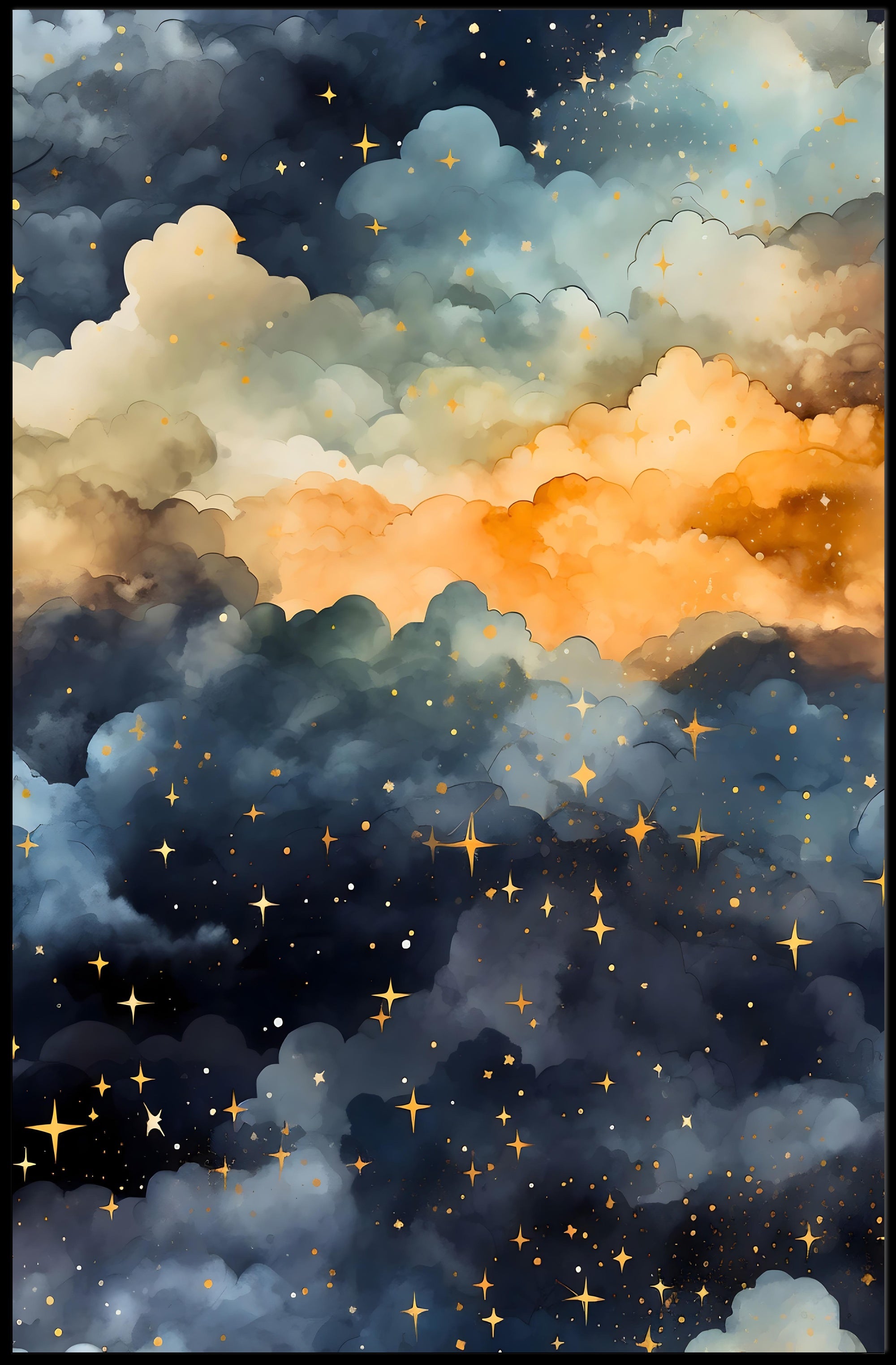 Dreamy Celestial Night Sky: Space or Astronomy Poster