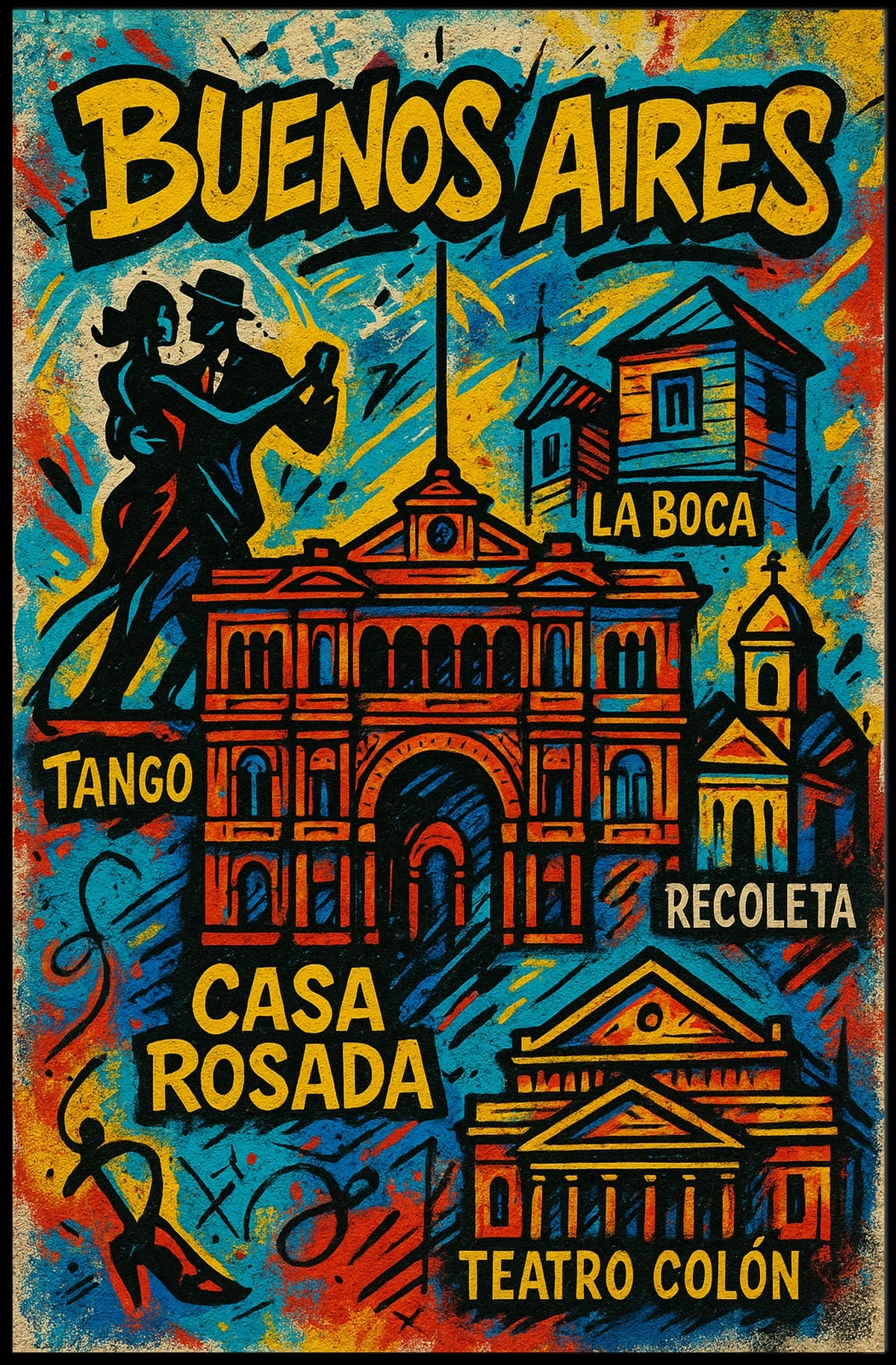Vibrant Buenos Aires Poster