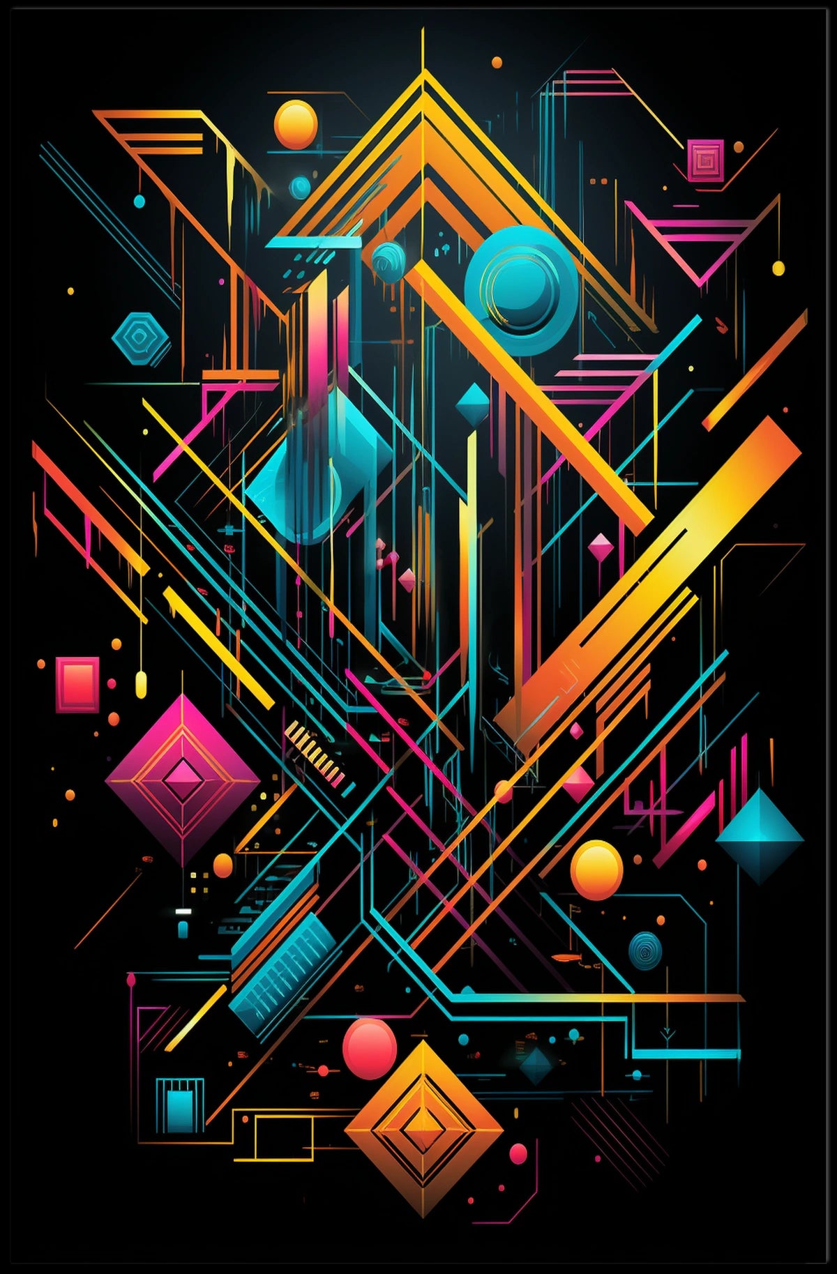 Geometric Symphony Poster