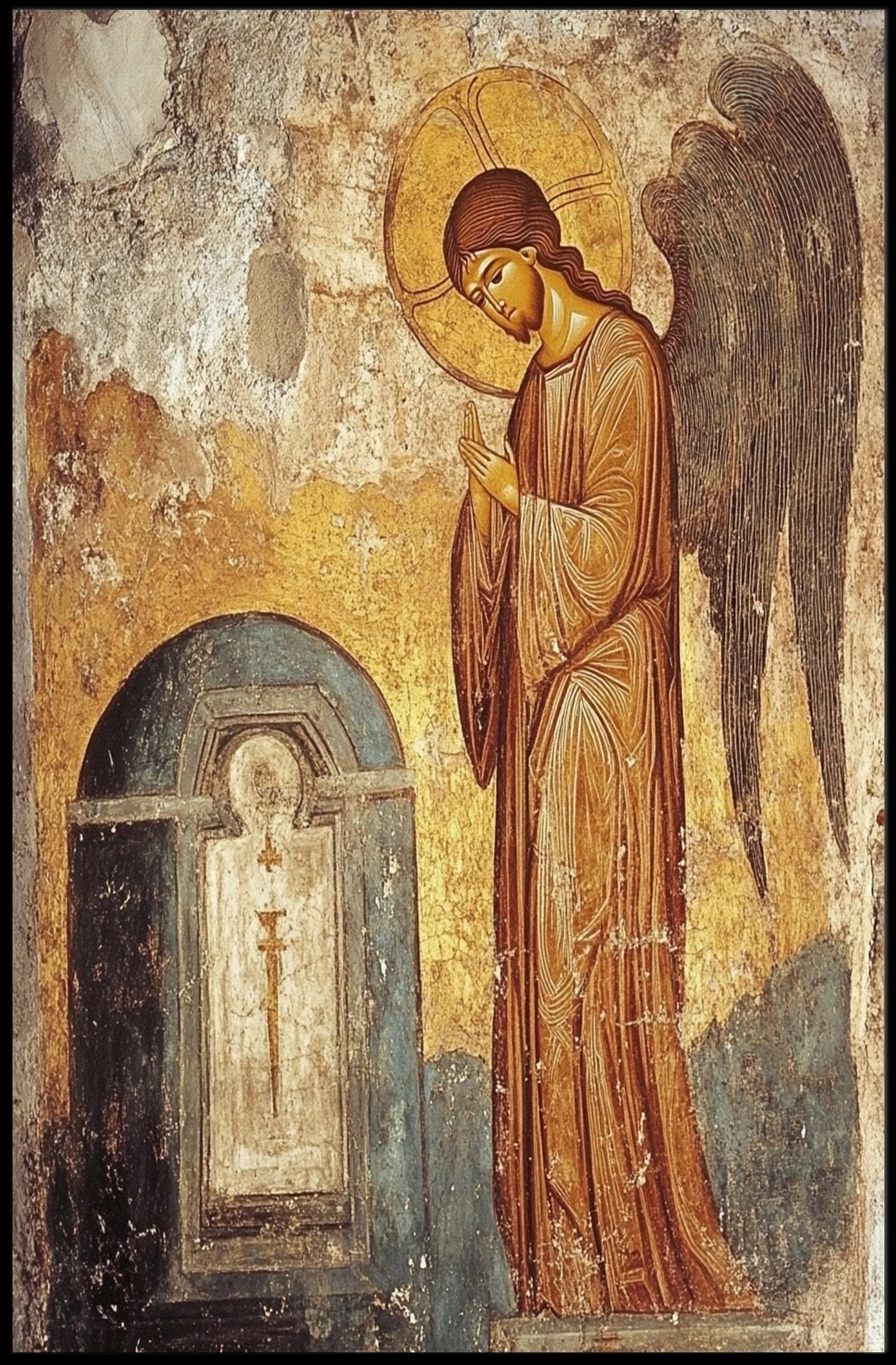 Angel in Reverence Byzantine Heritage Cultural or Heritage Poster