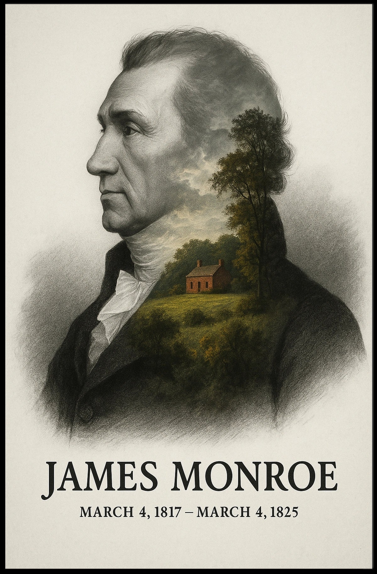 James Monroe 5th President of the United States Reflections Poster