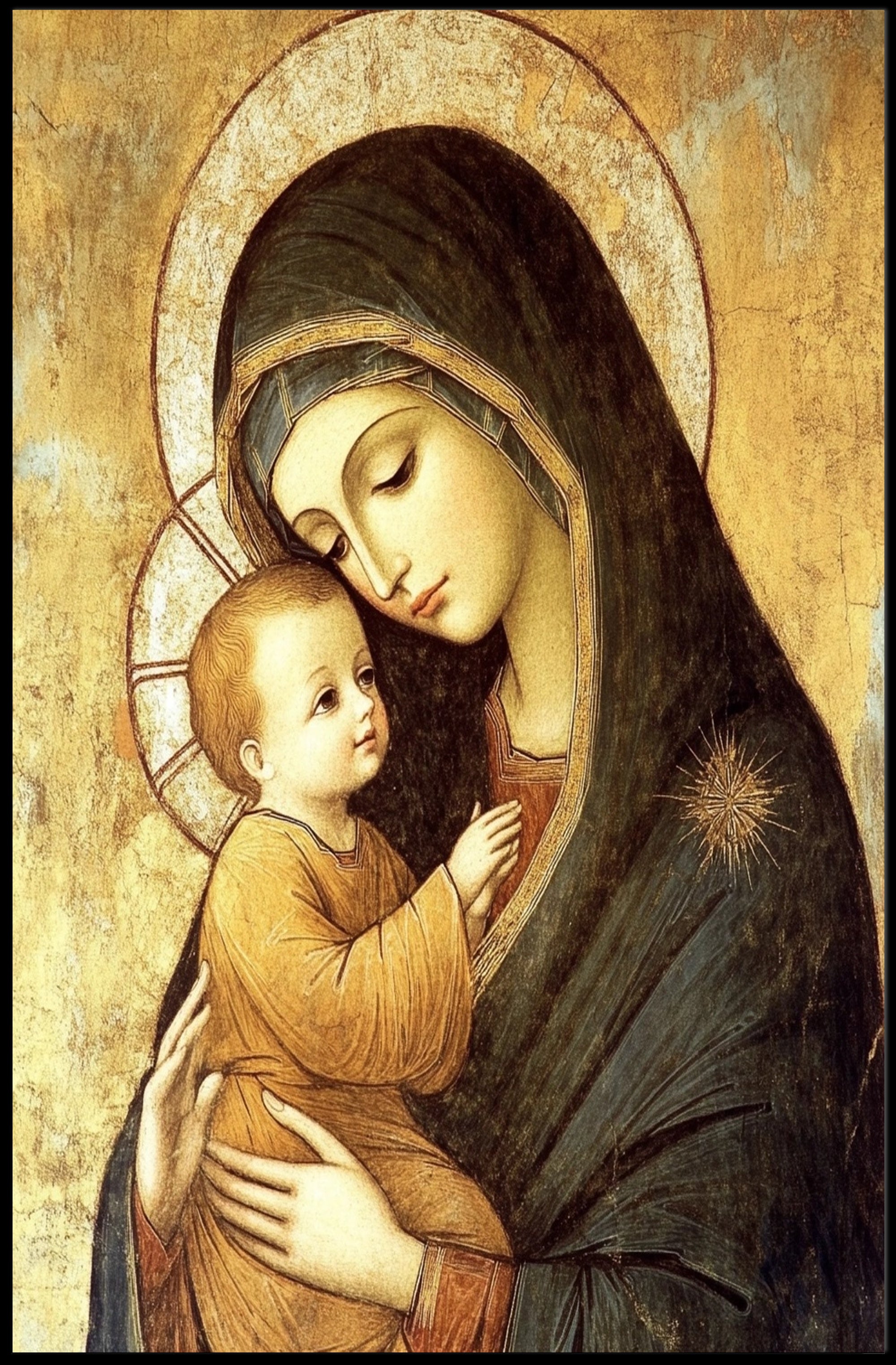 Virgin Mary Spiritual Art Poster