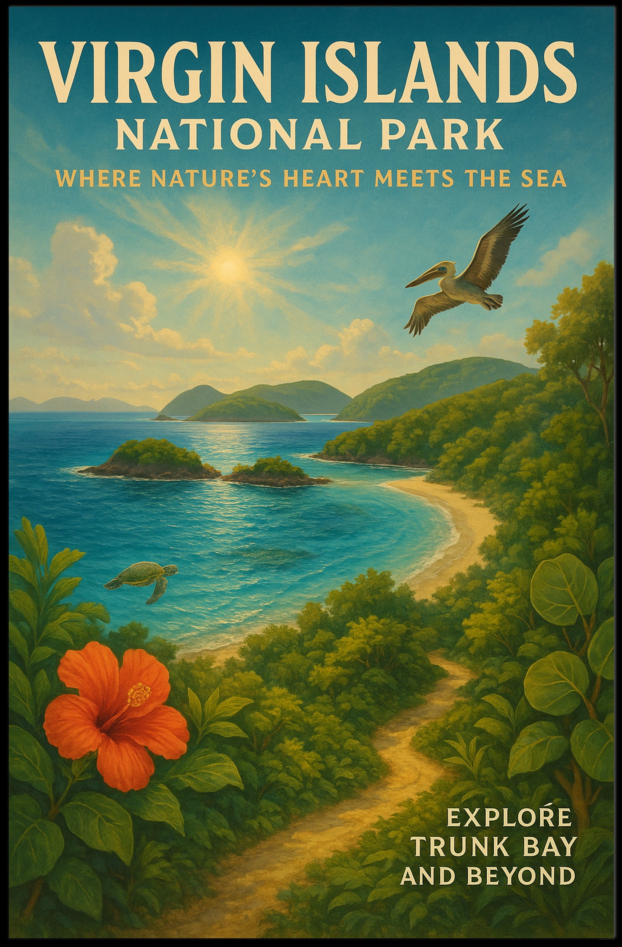 Virgin Islands National Park Adventure Poster