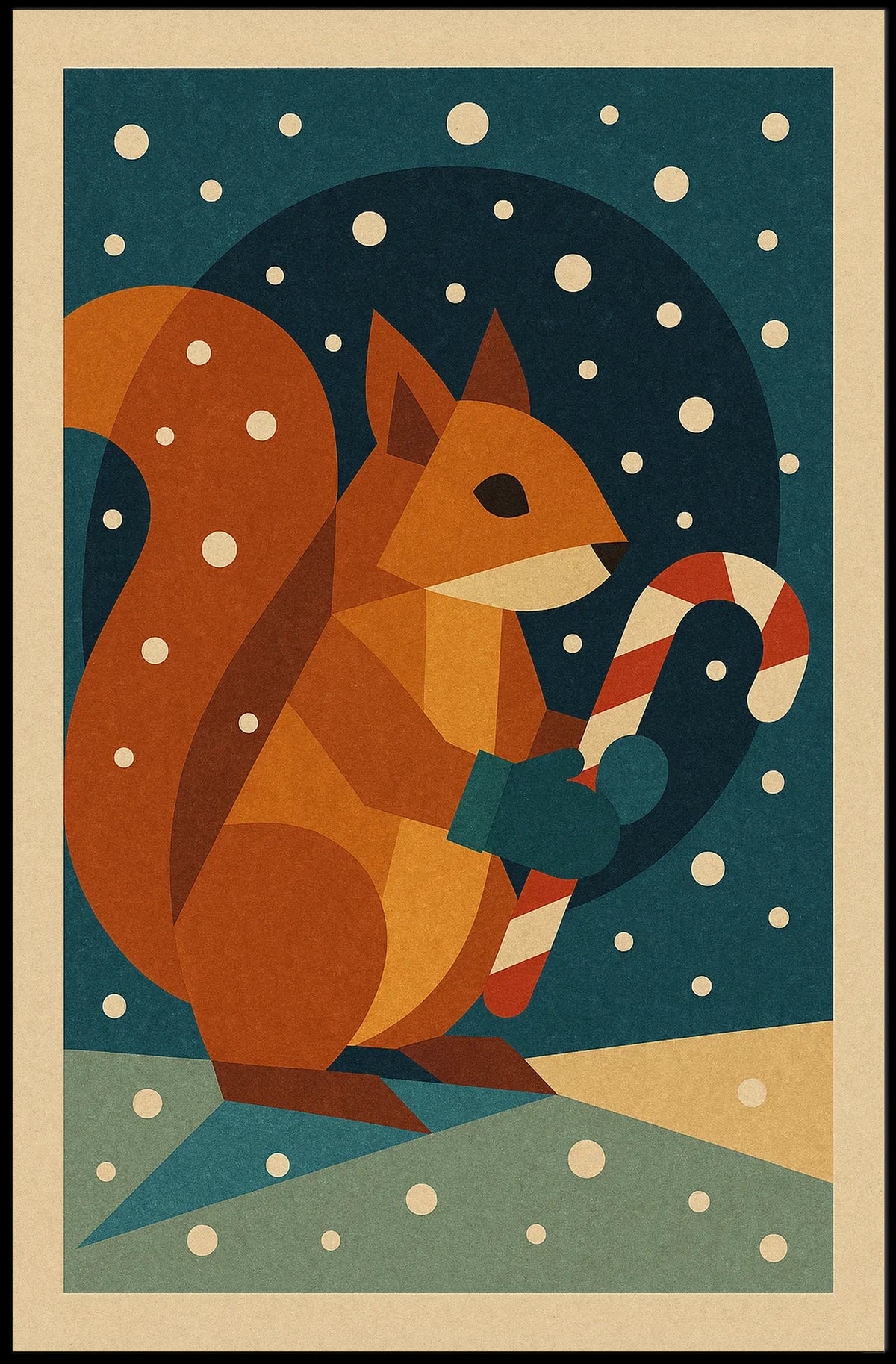 Winter Squirrel Poster