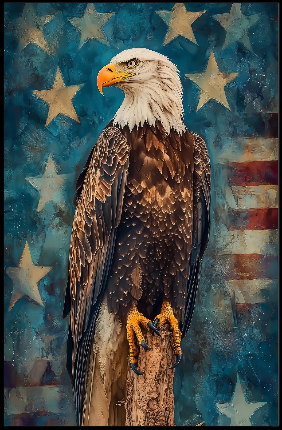 peaceful bald eagle Poster