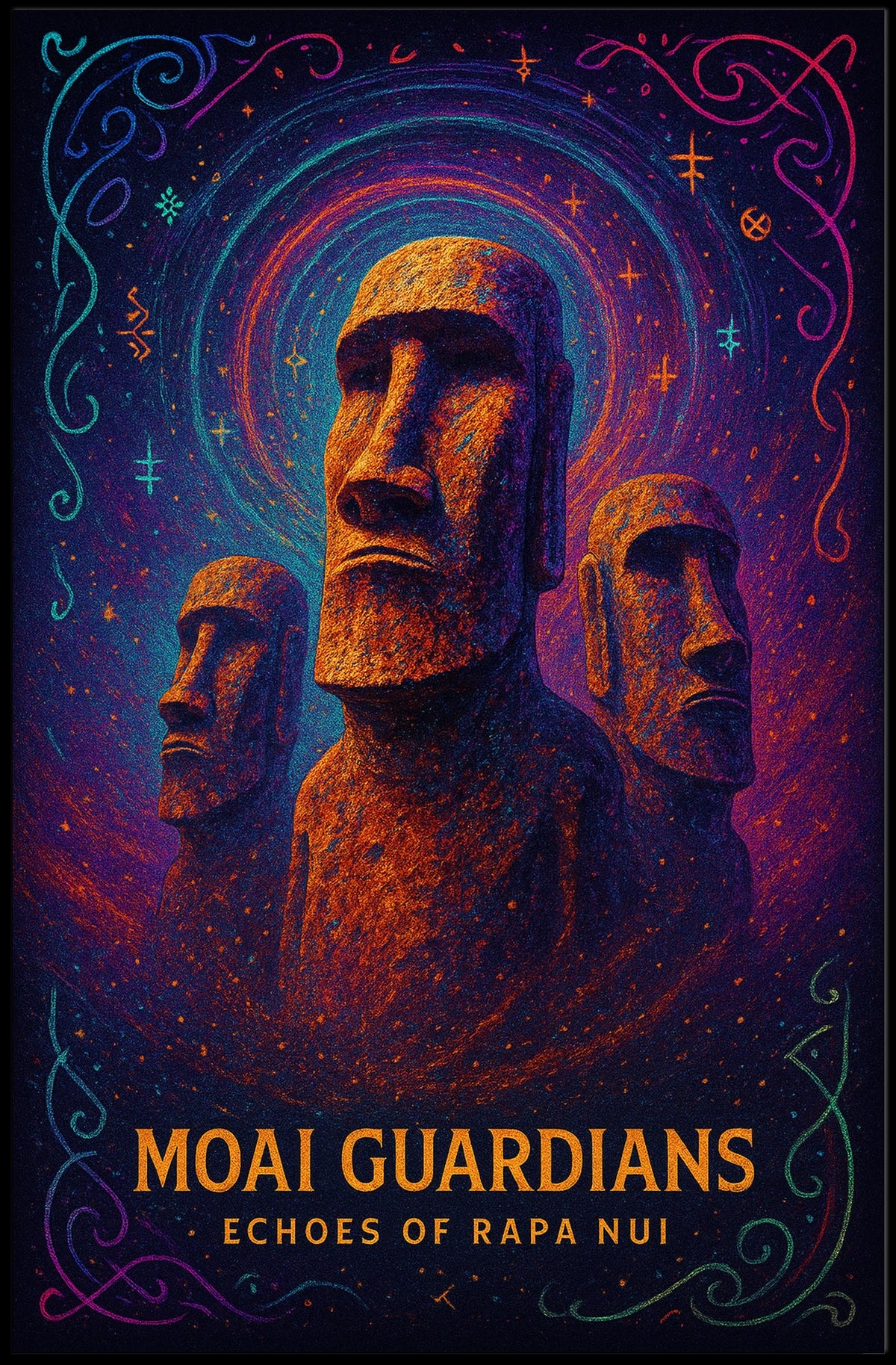 Moai Guardians Echoes Of Rapa Nui Poster