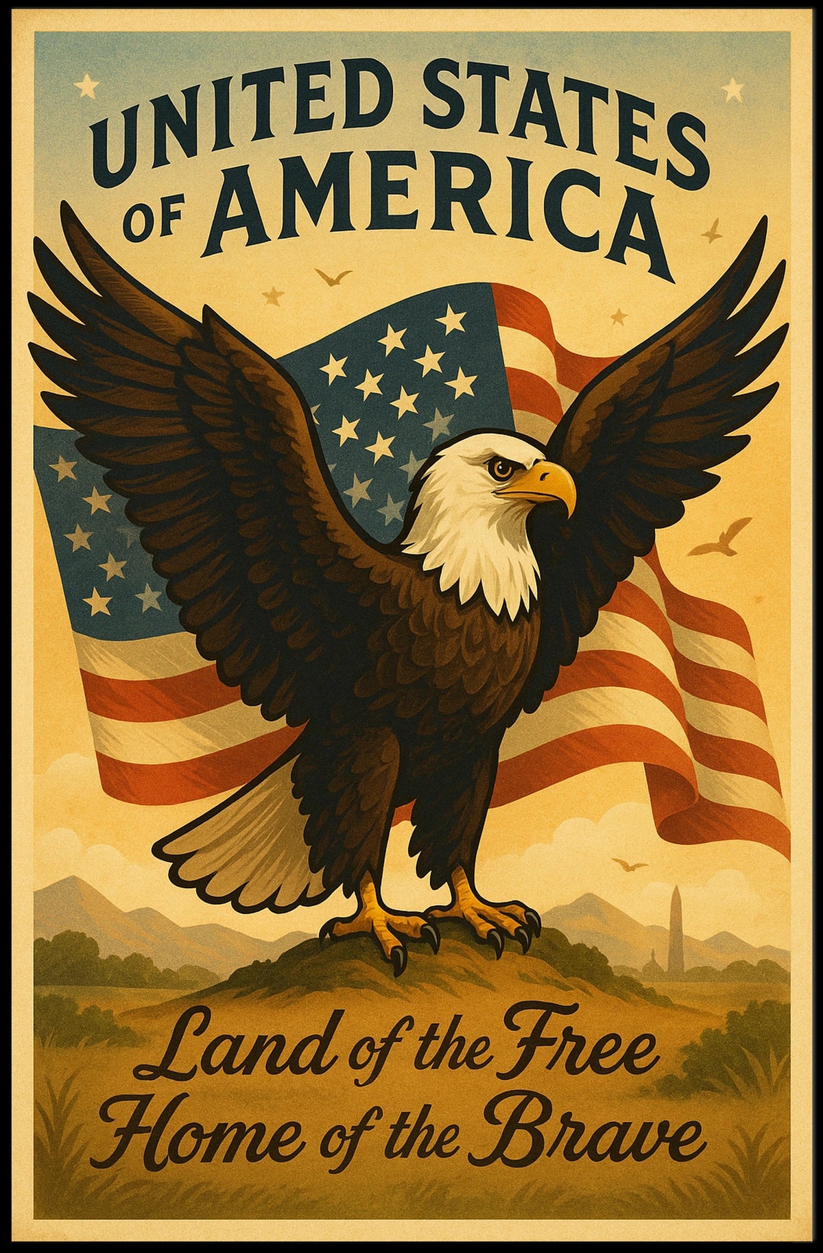 United States of America Patriotic Poster