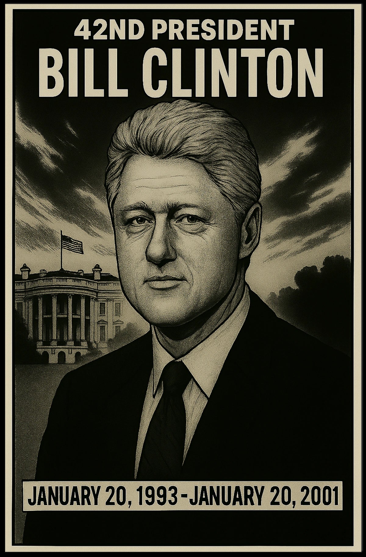Bill Clinton 42Nd President Poster