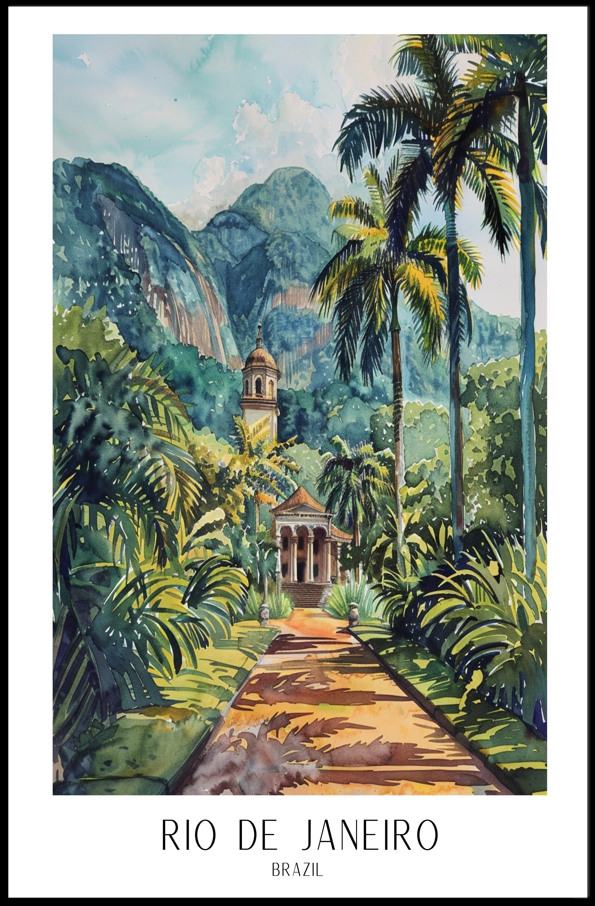 Tropical Pathway in Rio de Janeiro Poster PosterGoat