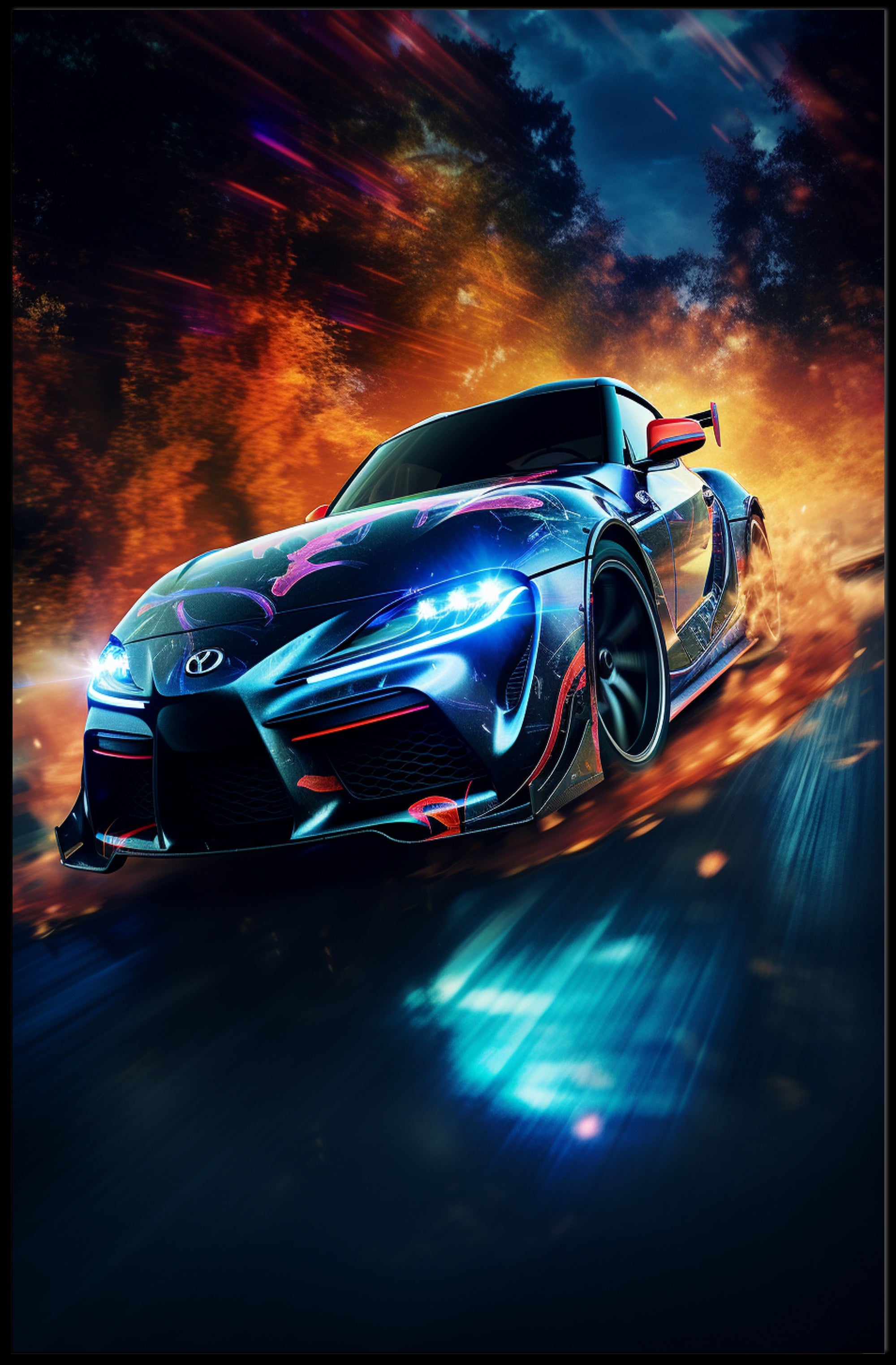 Racing Inferno Poster PosterGoat