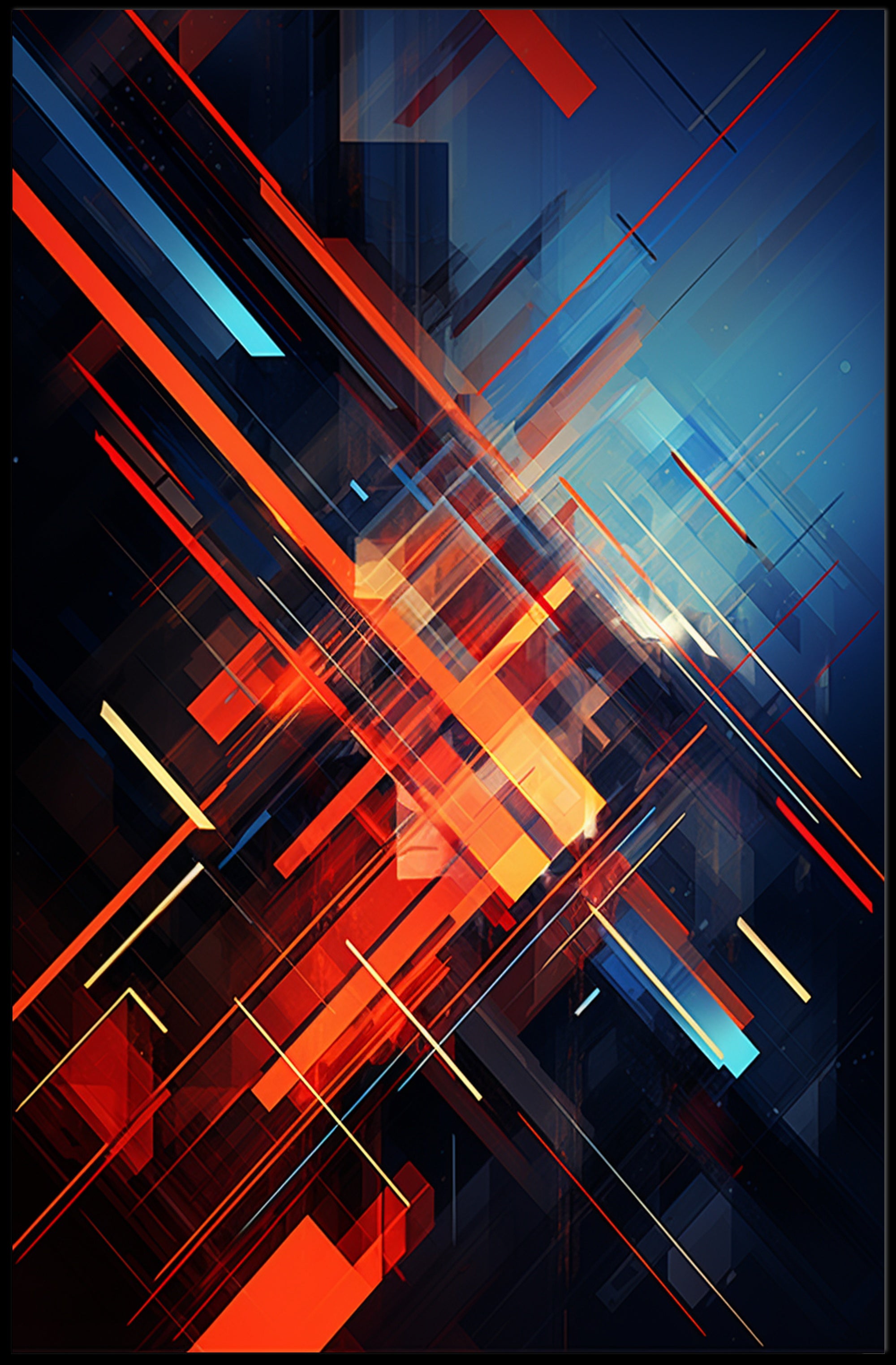 Dynamic Abstract Composition Abstract Poster PosterGoat