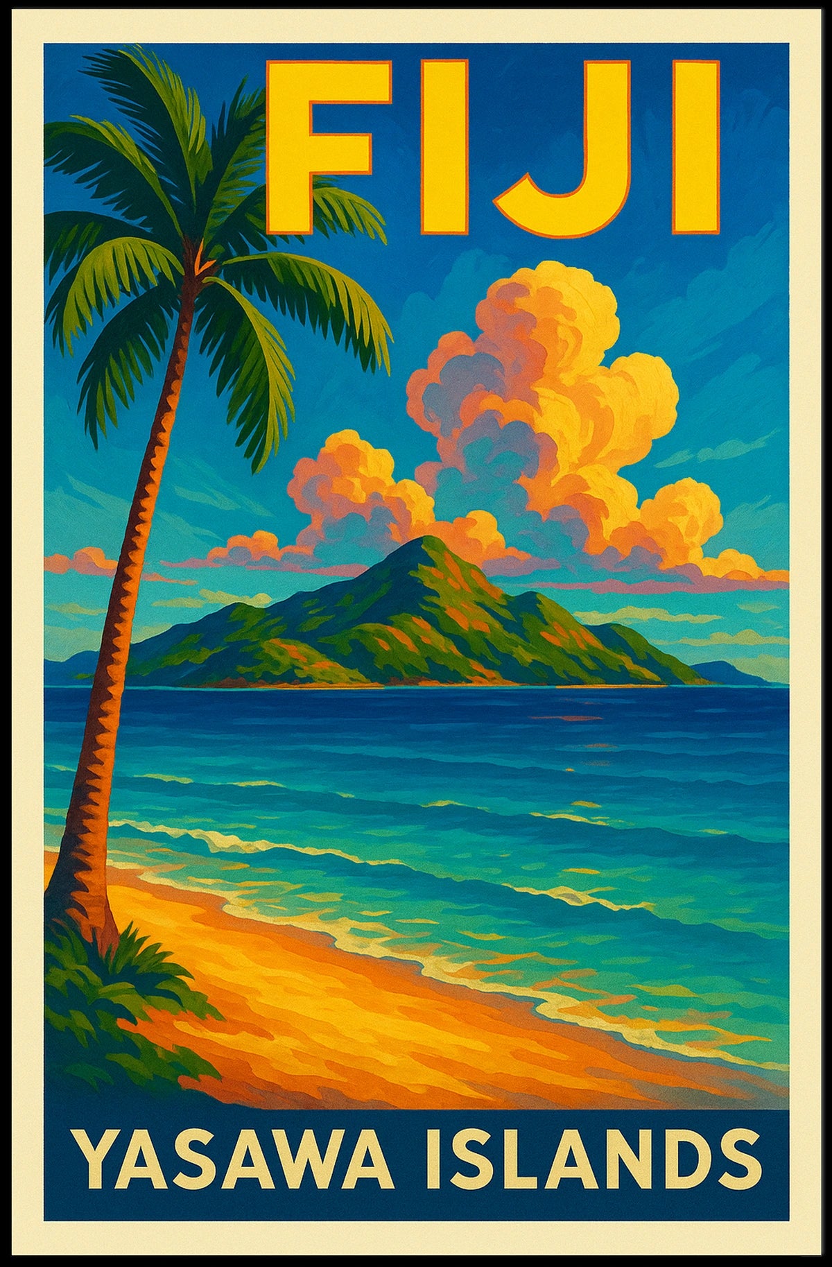 Yasawa Islands Tropical Paradise Poster