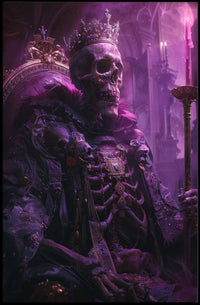 Majestic Morbid Monarchy: Gothic Skeleton Fantasy Poster PosterGoat
