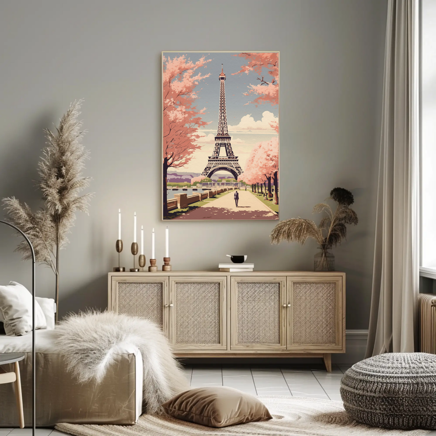 Paris – Eiffel Tower and Cherry Blossoms